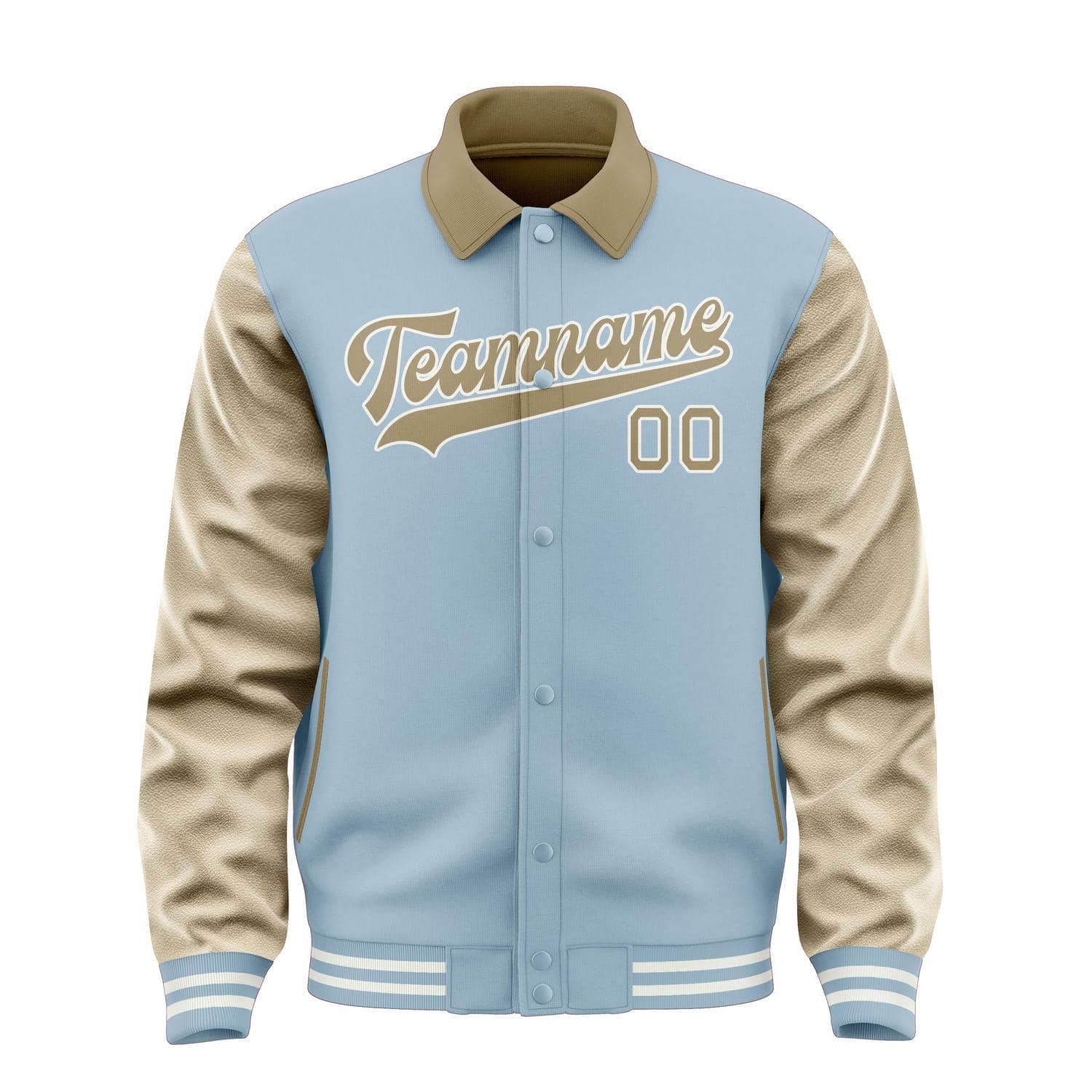 Custom Light Blue Light Khaki Jacket