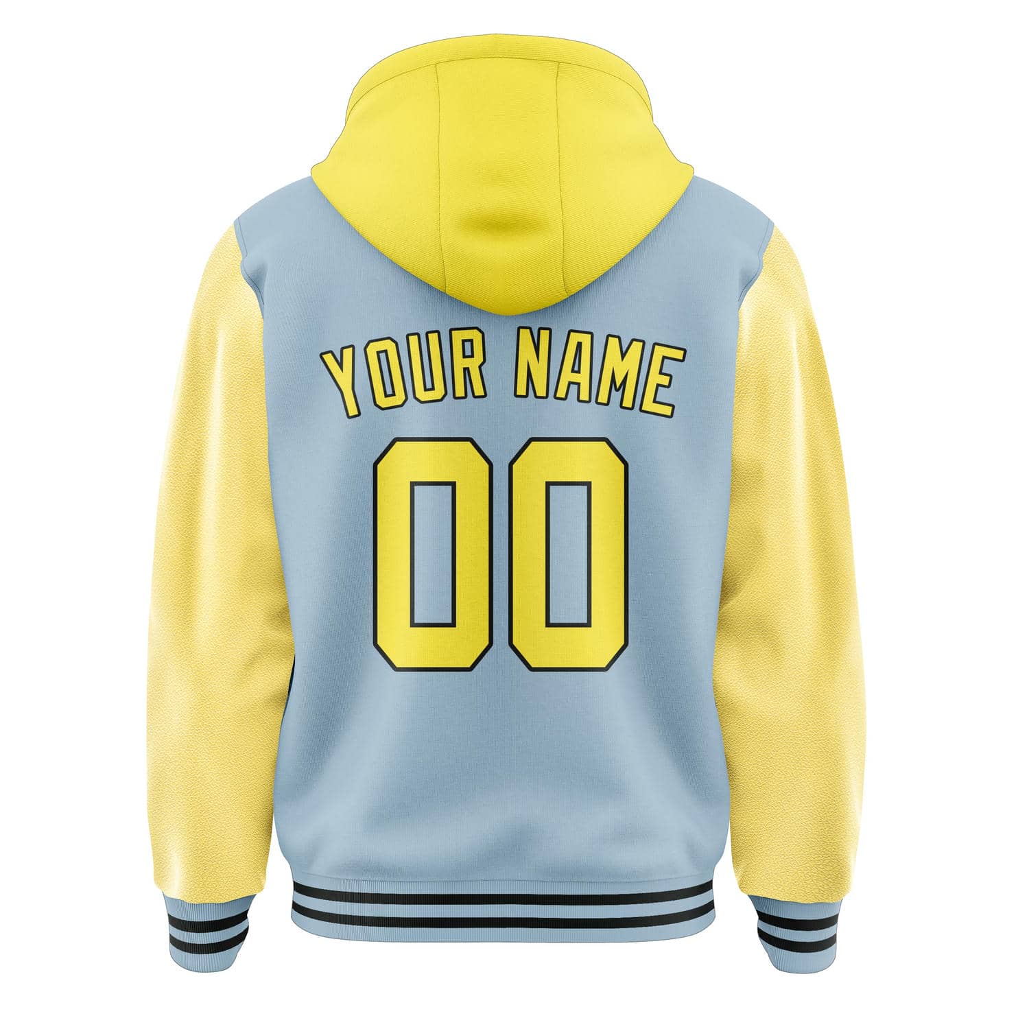 Custom Light Blue Light Yellow Jacket