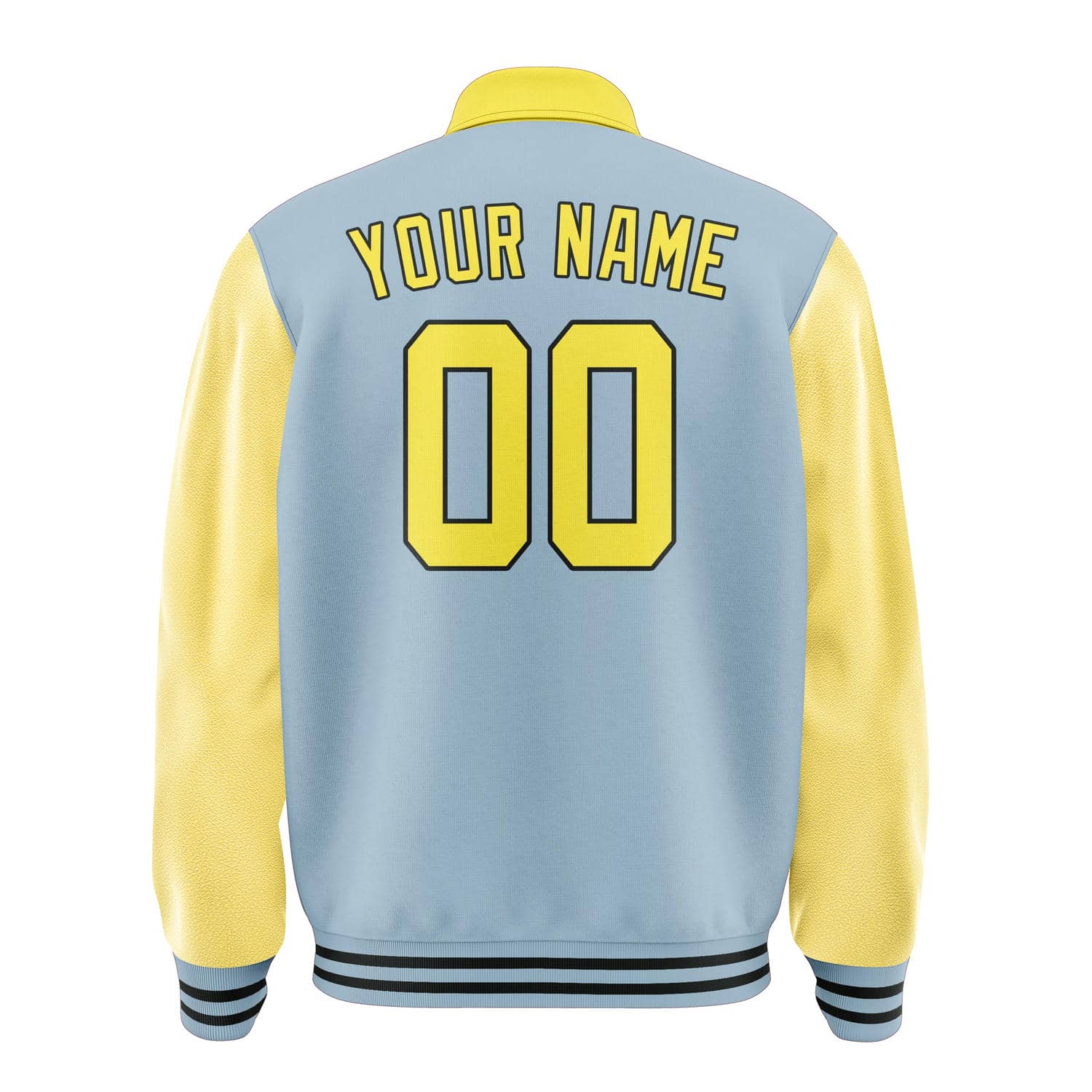 Custom Light Blue Light Yellow Jacket