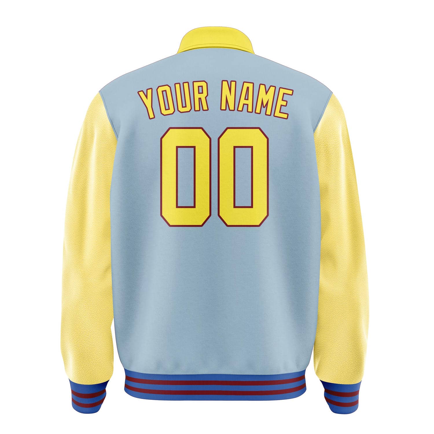 Custom Light Blue Light Yellow Jacket