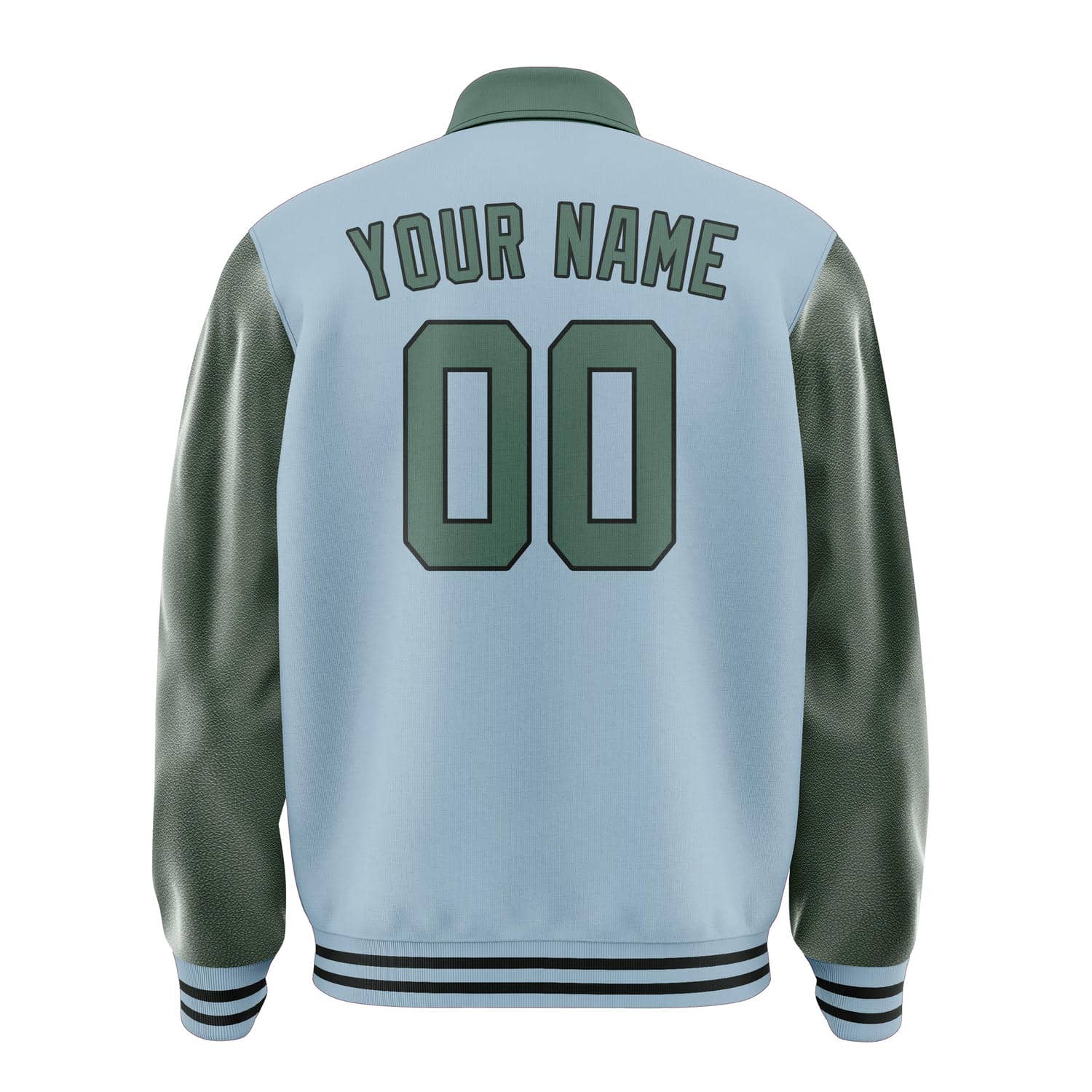 Custom Light Blue Blue Green Jacket
