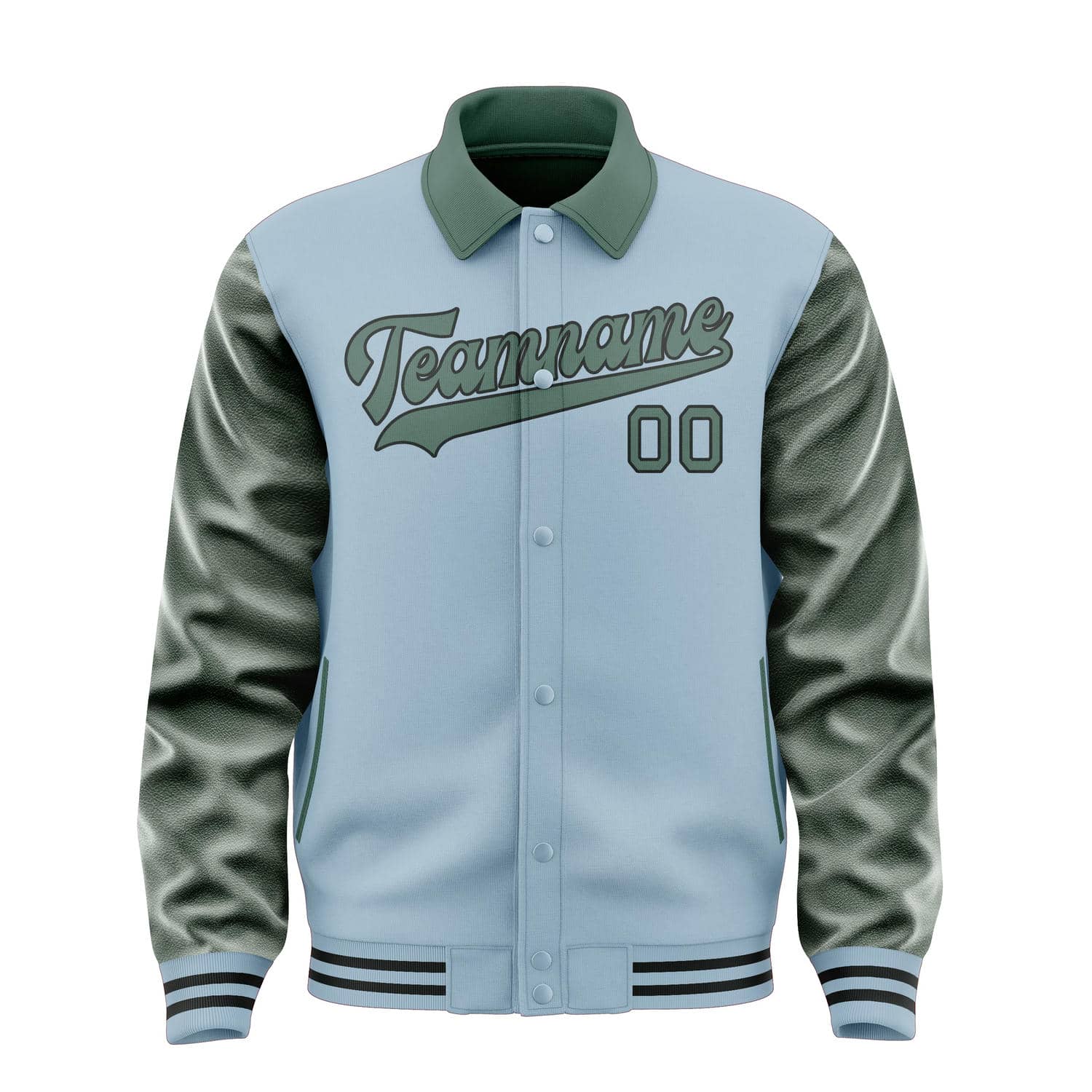 Custom Light Blue Blue Green Jacket