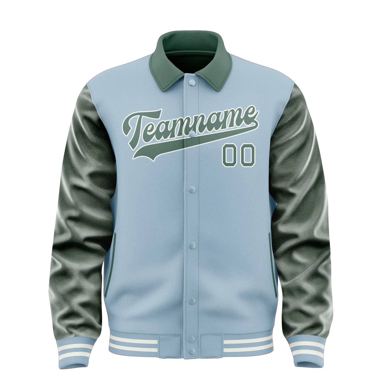 Custom Light Blue Blue Green Jacket