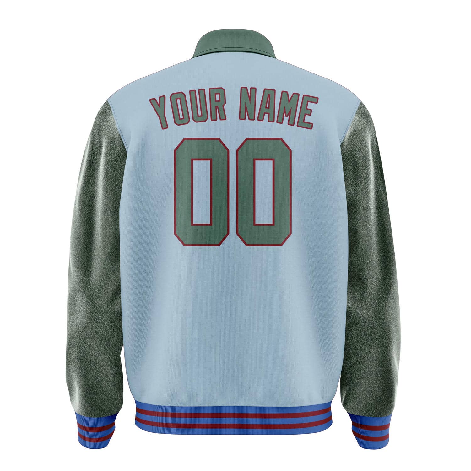 Custom Light Blue Blue Green Jacket