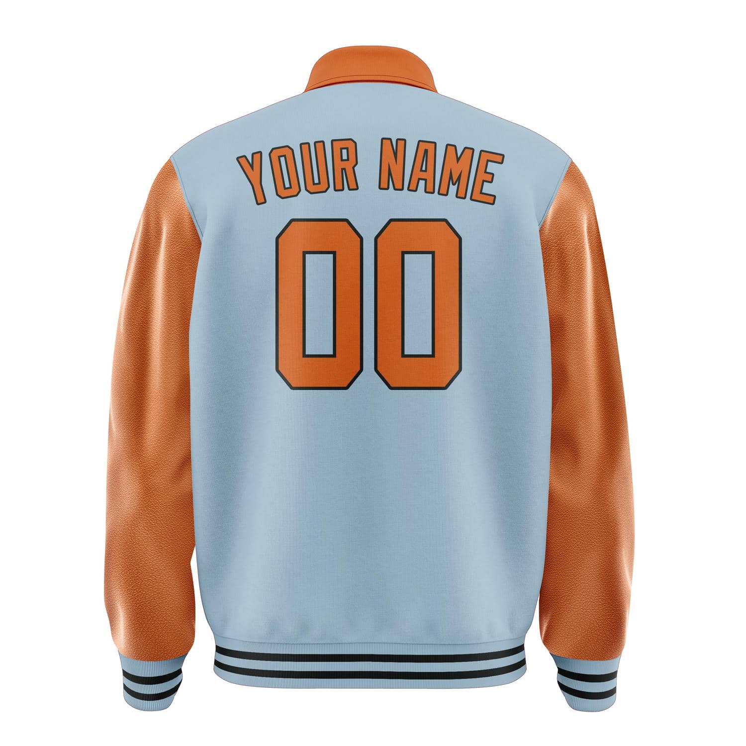 Custom Light Blue Orange Jacket