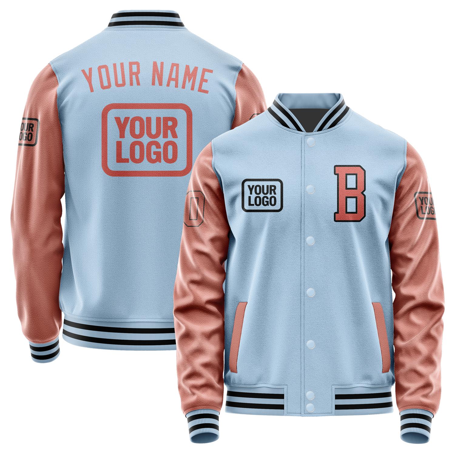 Custom Light Blue Copper Rose Jacket JA080829081717292917