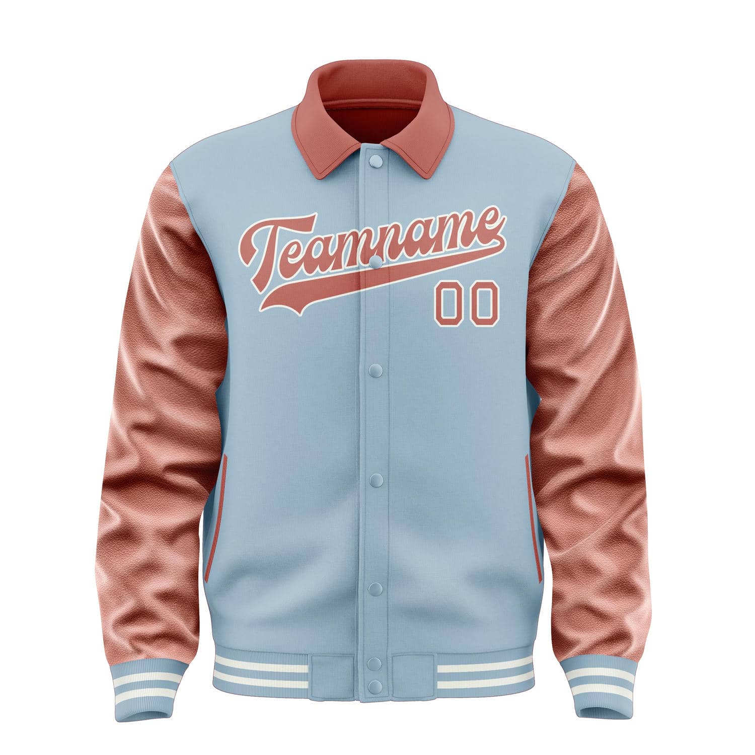 Custom Light Blue Copper Rose Jacket