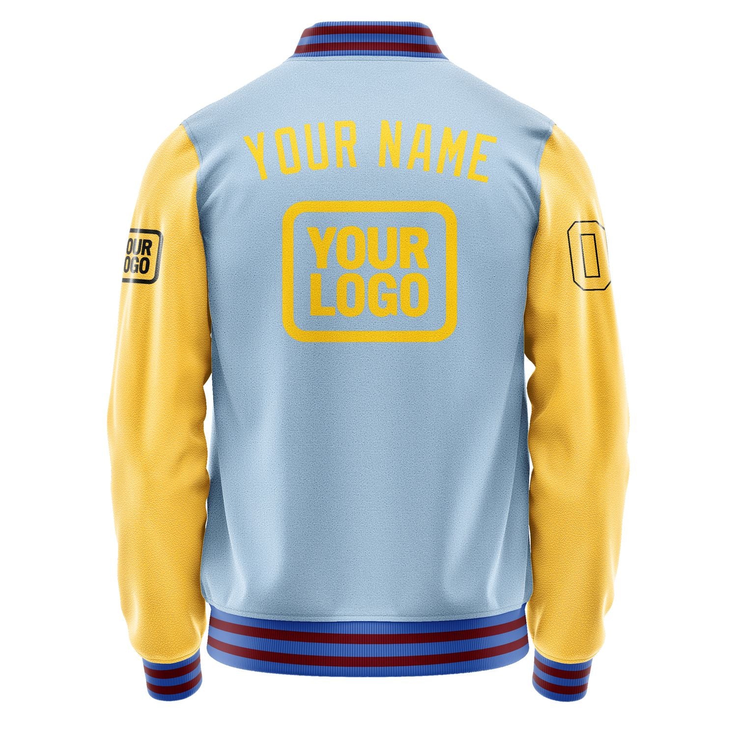 Custom Light Blue Gold Jacket JA080830091517303017