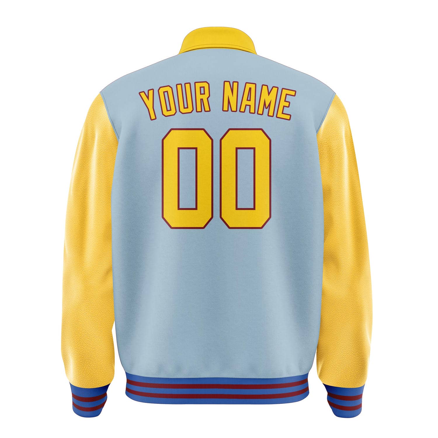 Custom Light Blue Gold Jacket