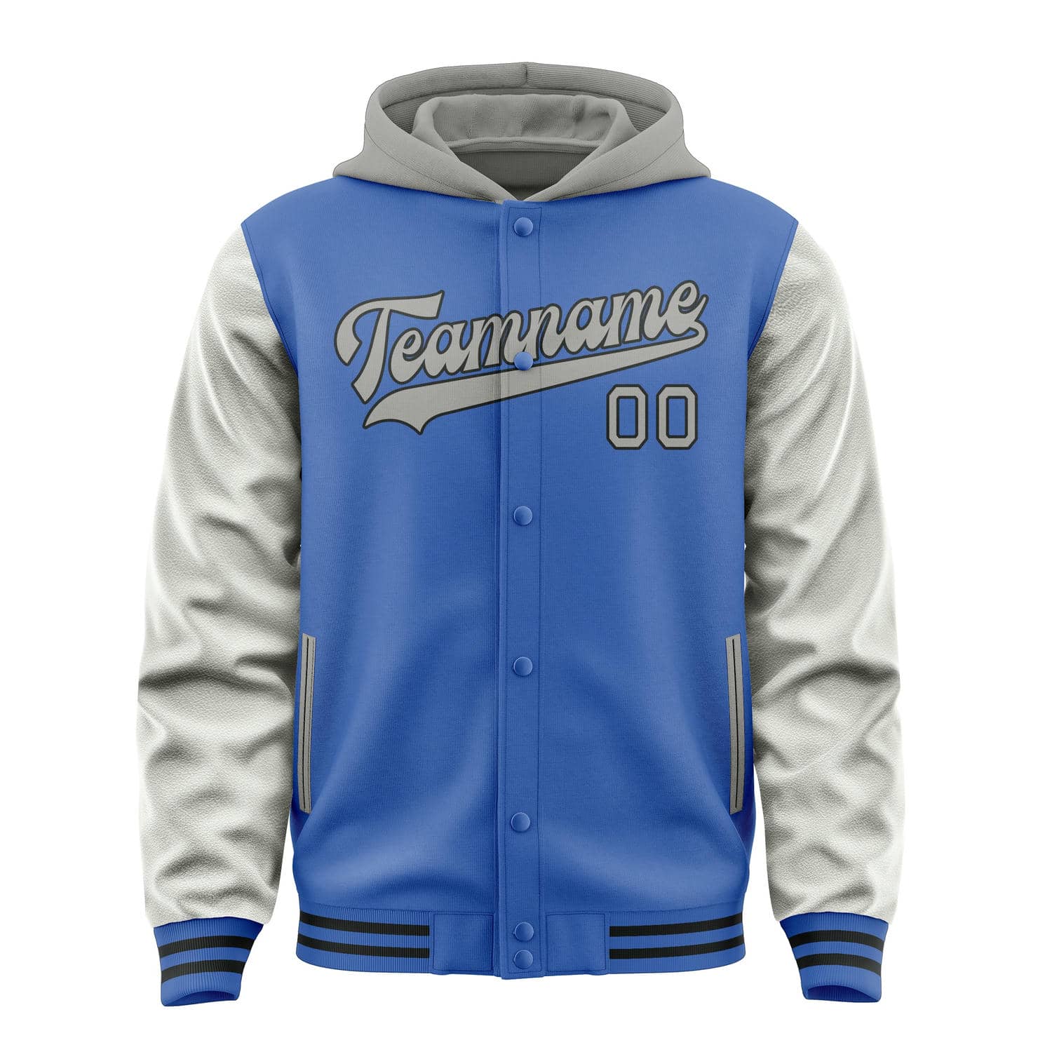 Custom Sky Blue Gray Jacket