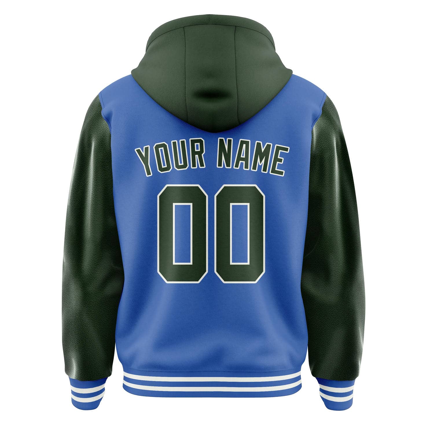 Custom Sky Blue Dark Green Jacket