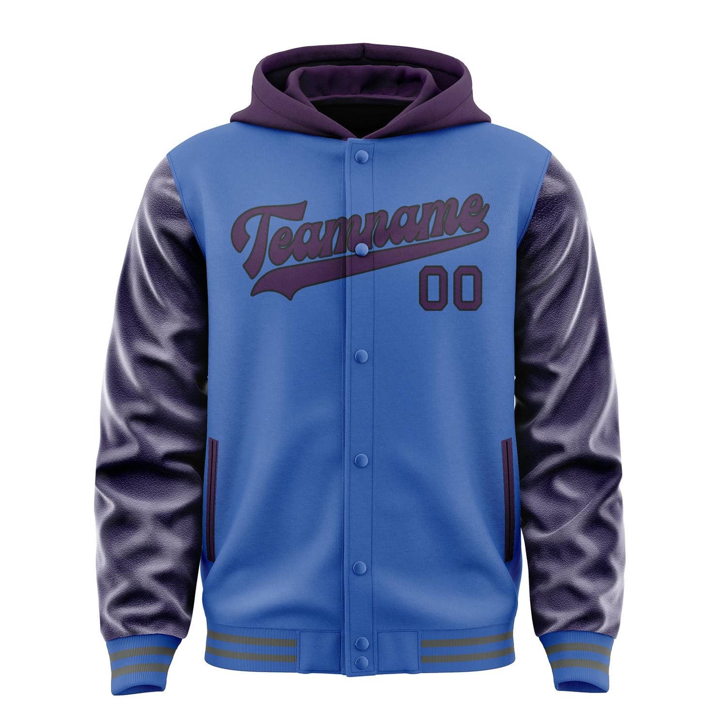 Custom Sky Blue Purple Jacket