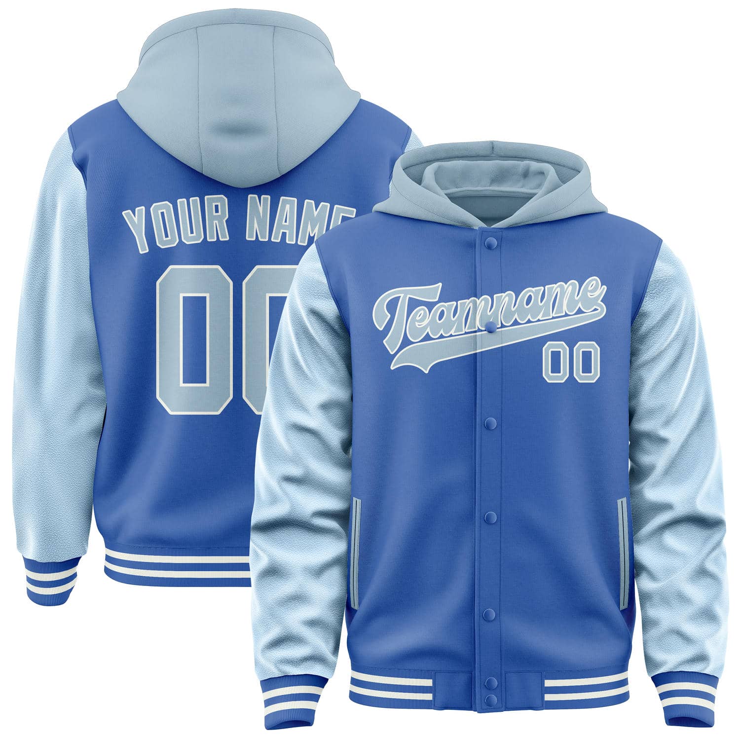 Custom Sky Blue Light Blue Jacket