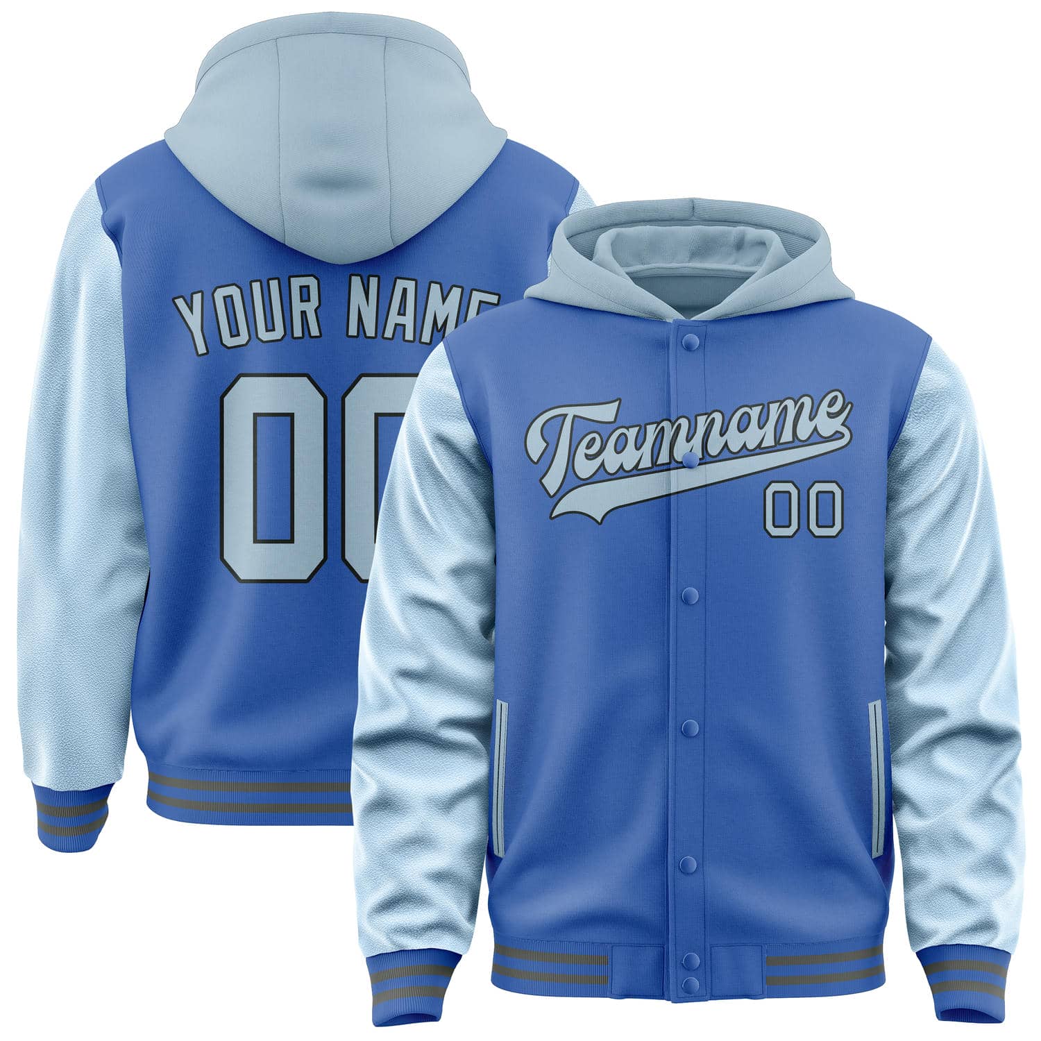Custom Sky Blue Light Blue Jacket