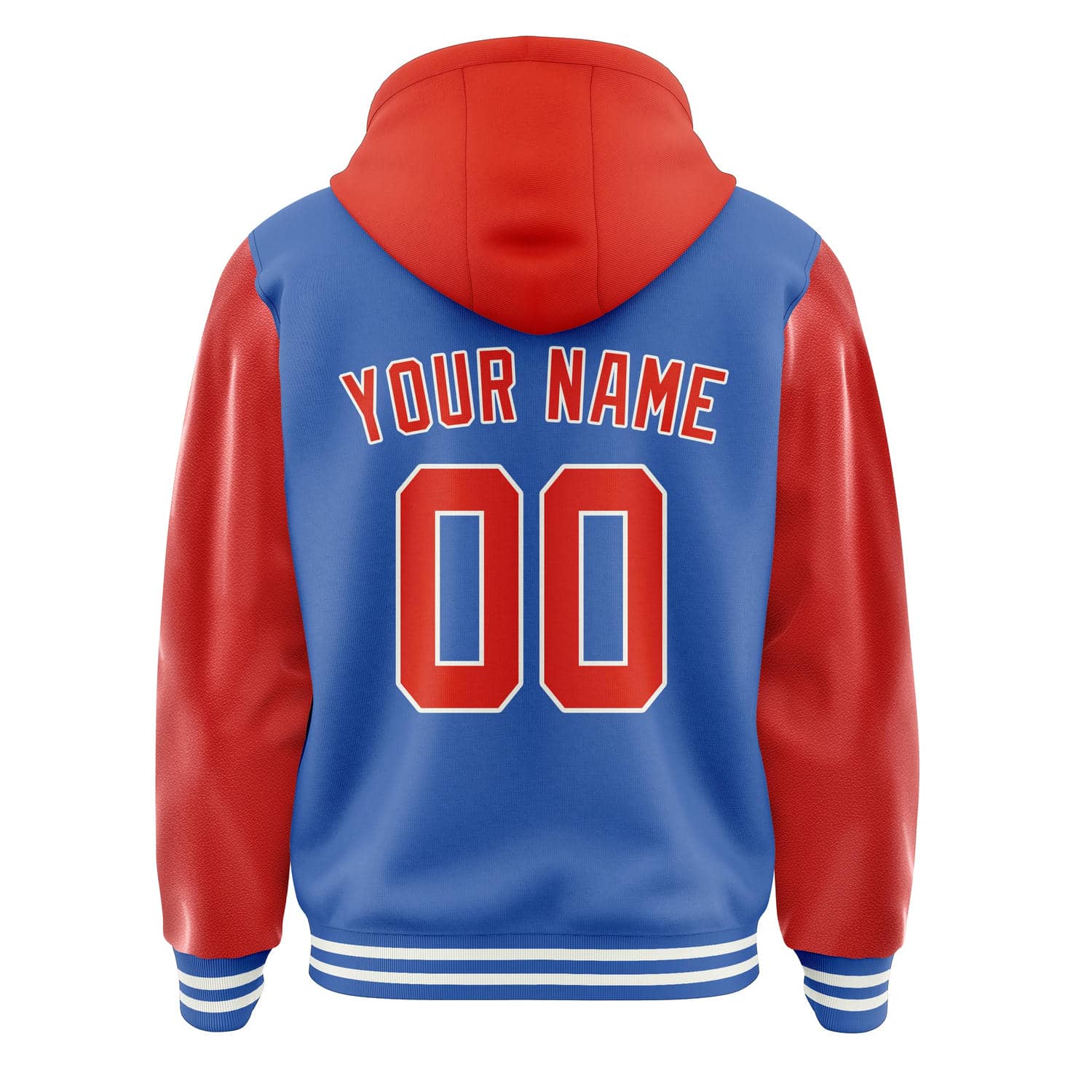 Custom Sky Blue Orange Red Jacket