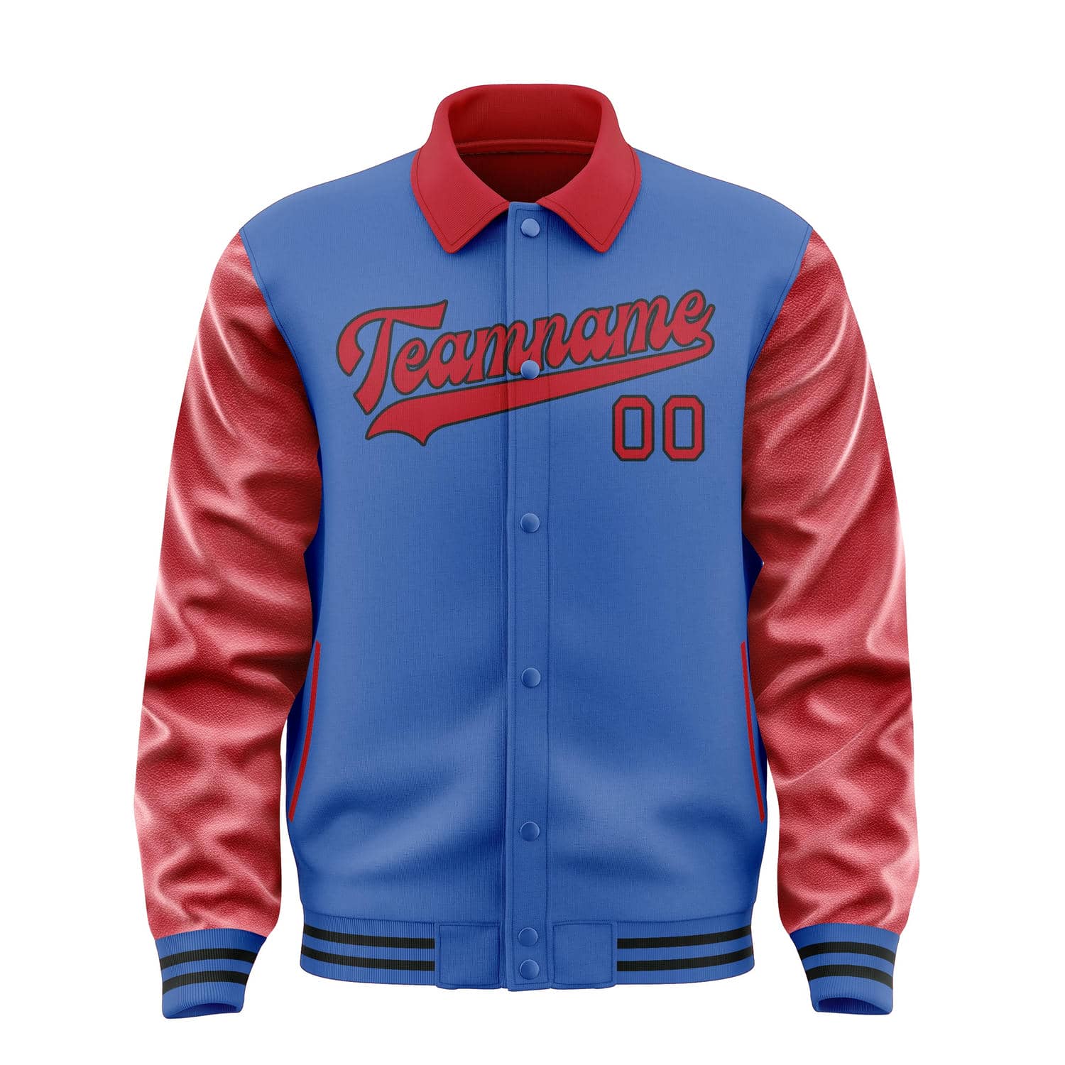 Custom Sky Blue Red Jacket