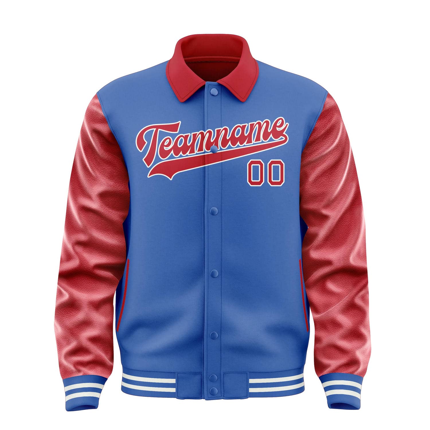 Custom Sky Blue Red Jacket