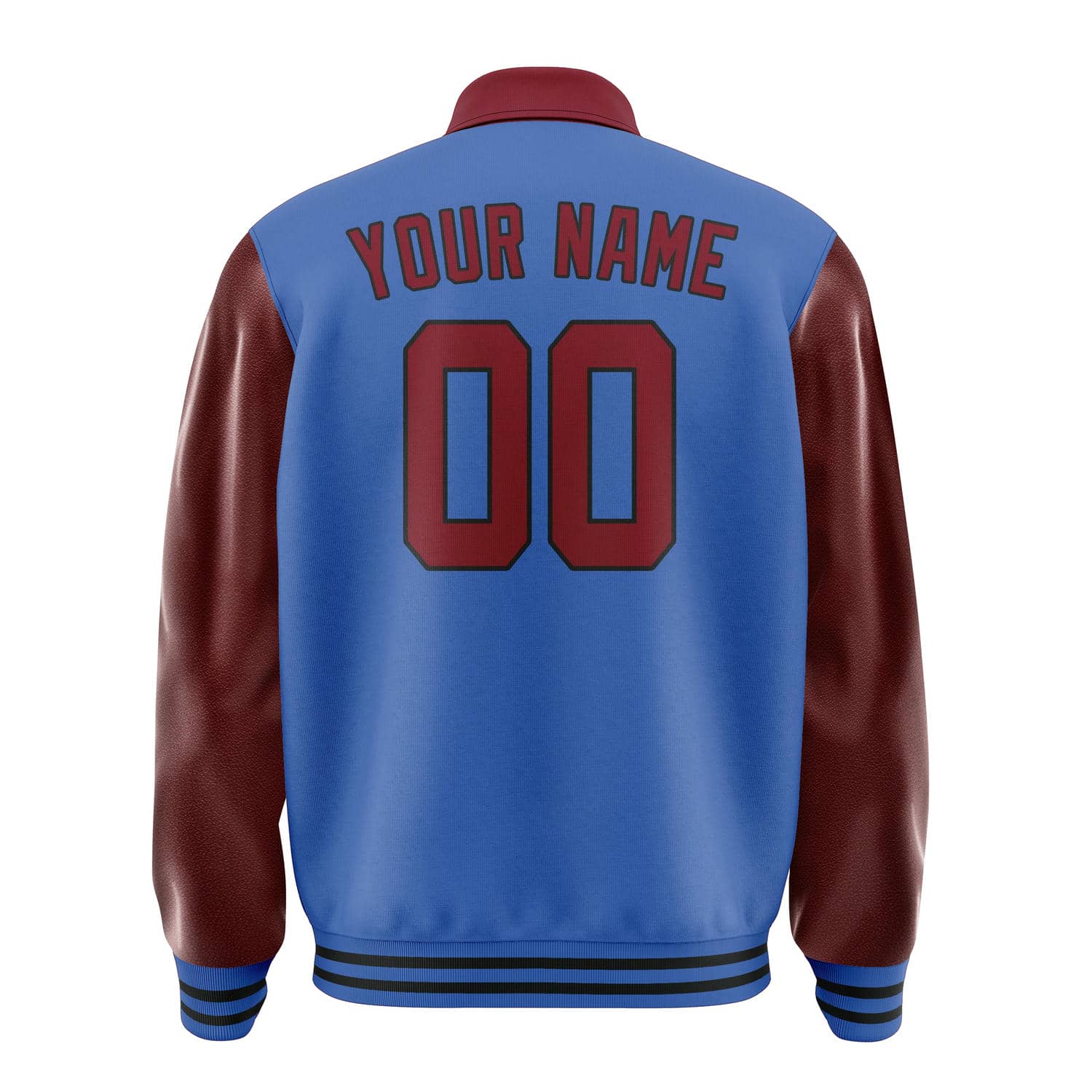 Custom Sky Blue Crimson Red Jacket