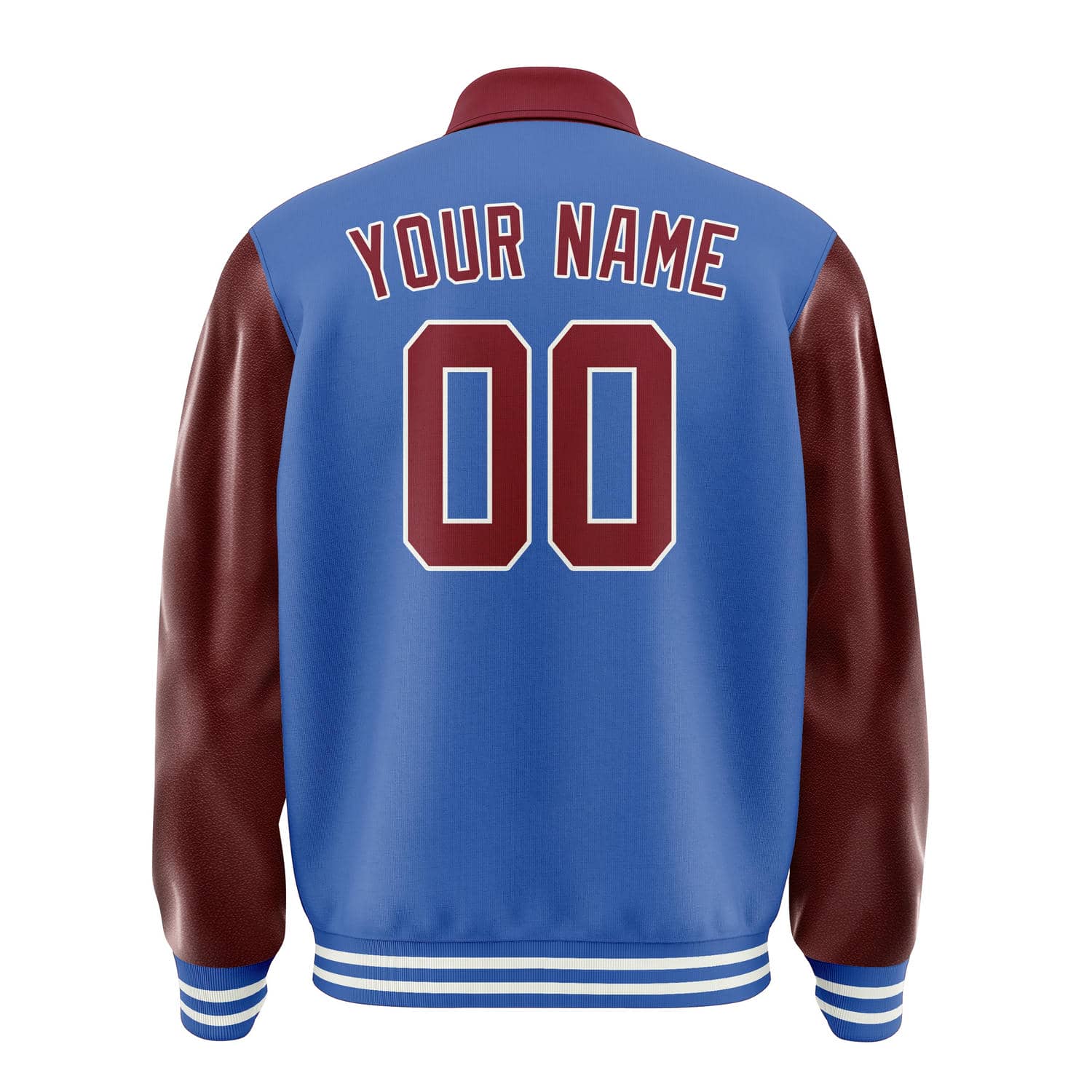 Custom Sky Blue Crimson Red Jacket