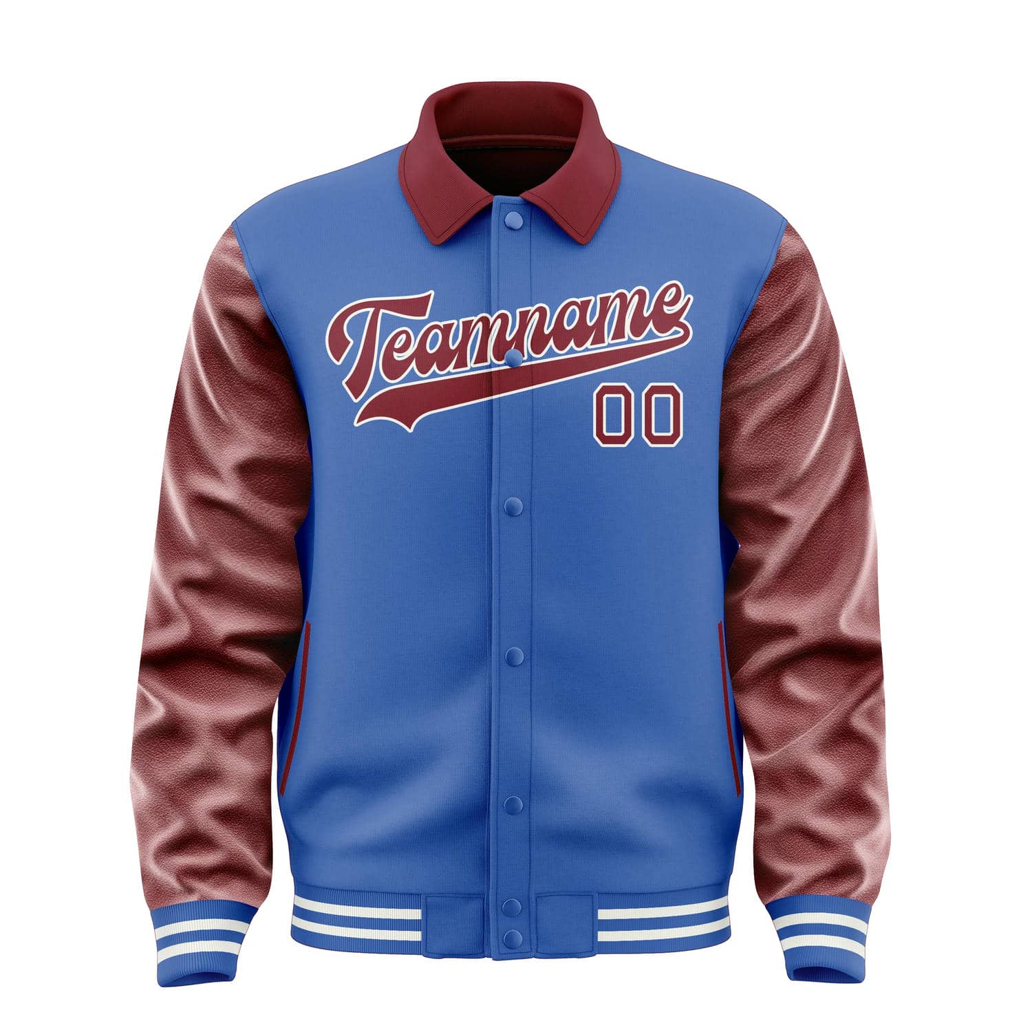 Custom Sky Blue Crimson Red Jacket