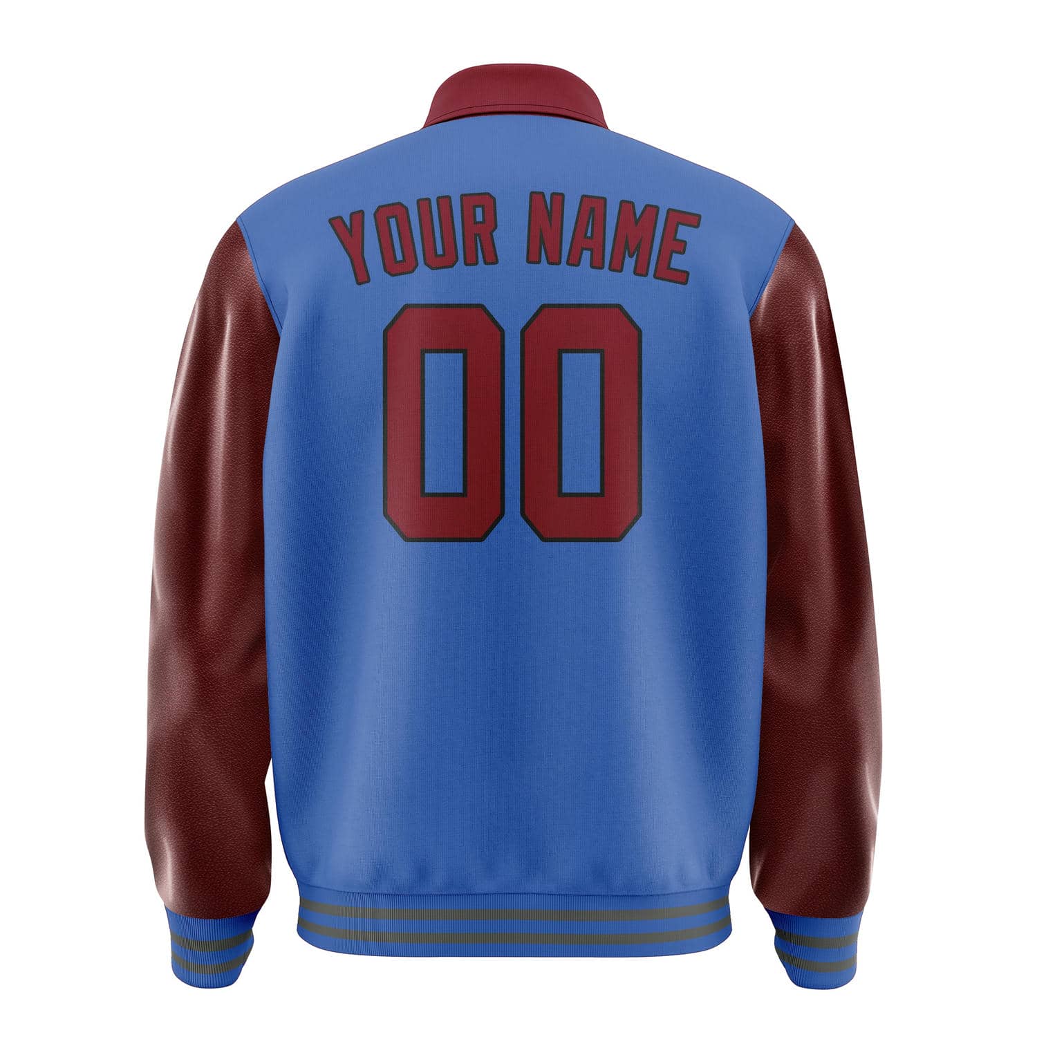 Custom Sky Blue Crimson Red Jacket