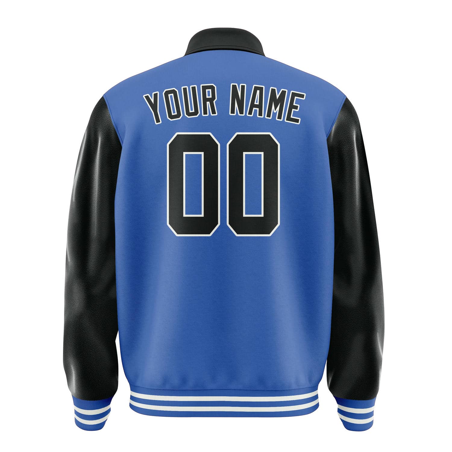 Custom Sky Blue Black Jacket