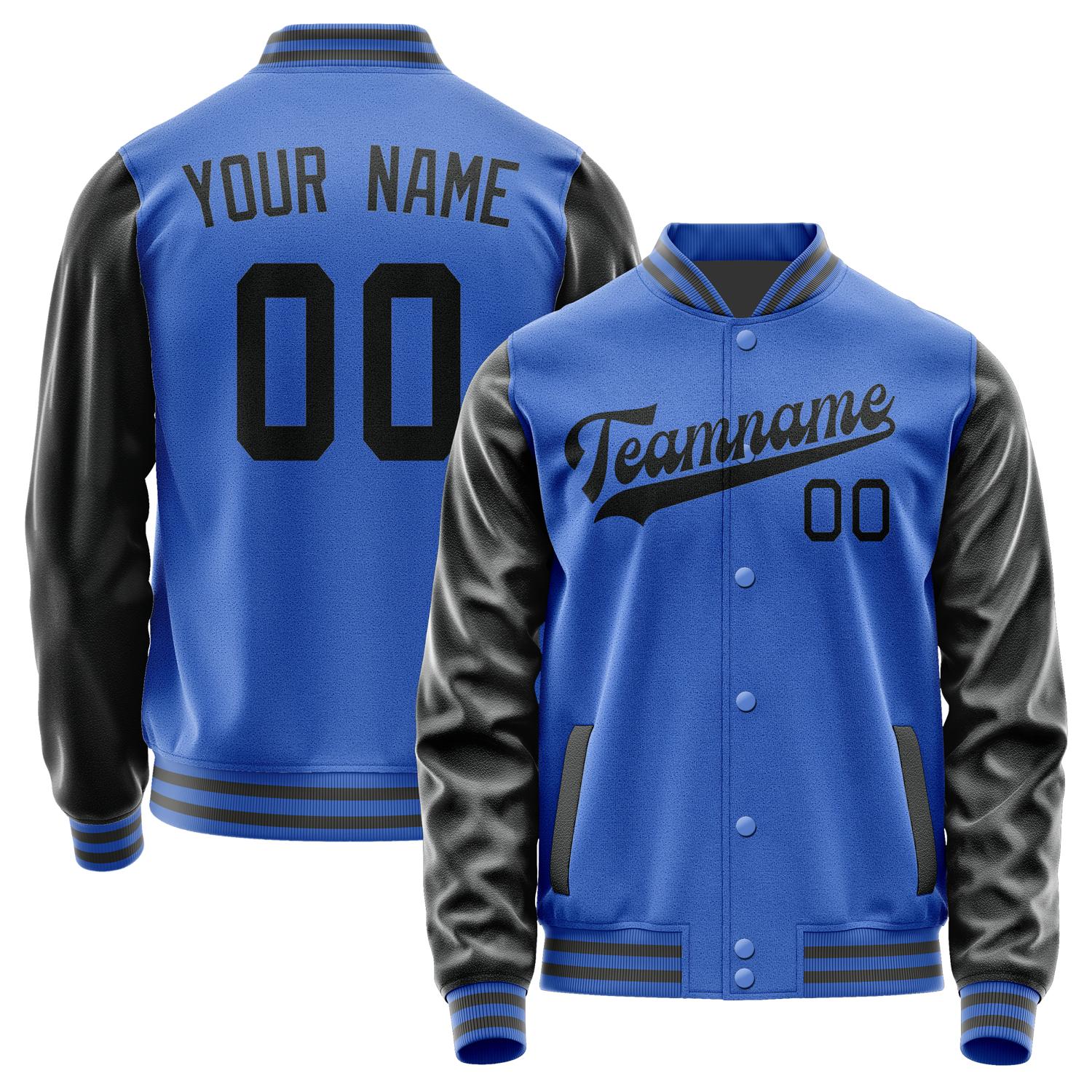 Custom Sky Blue Black Jacket JA0909170920B31717