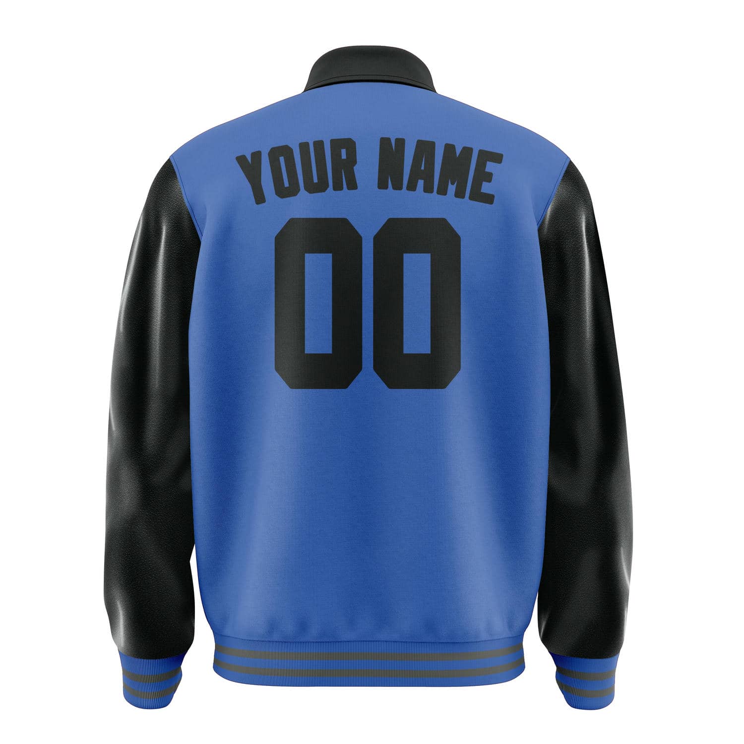 Custom Sky Blue Black Jacket