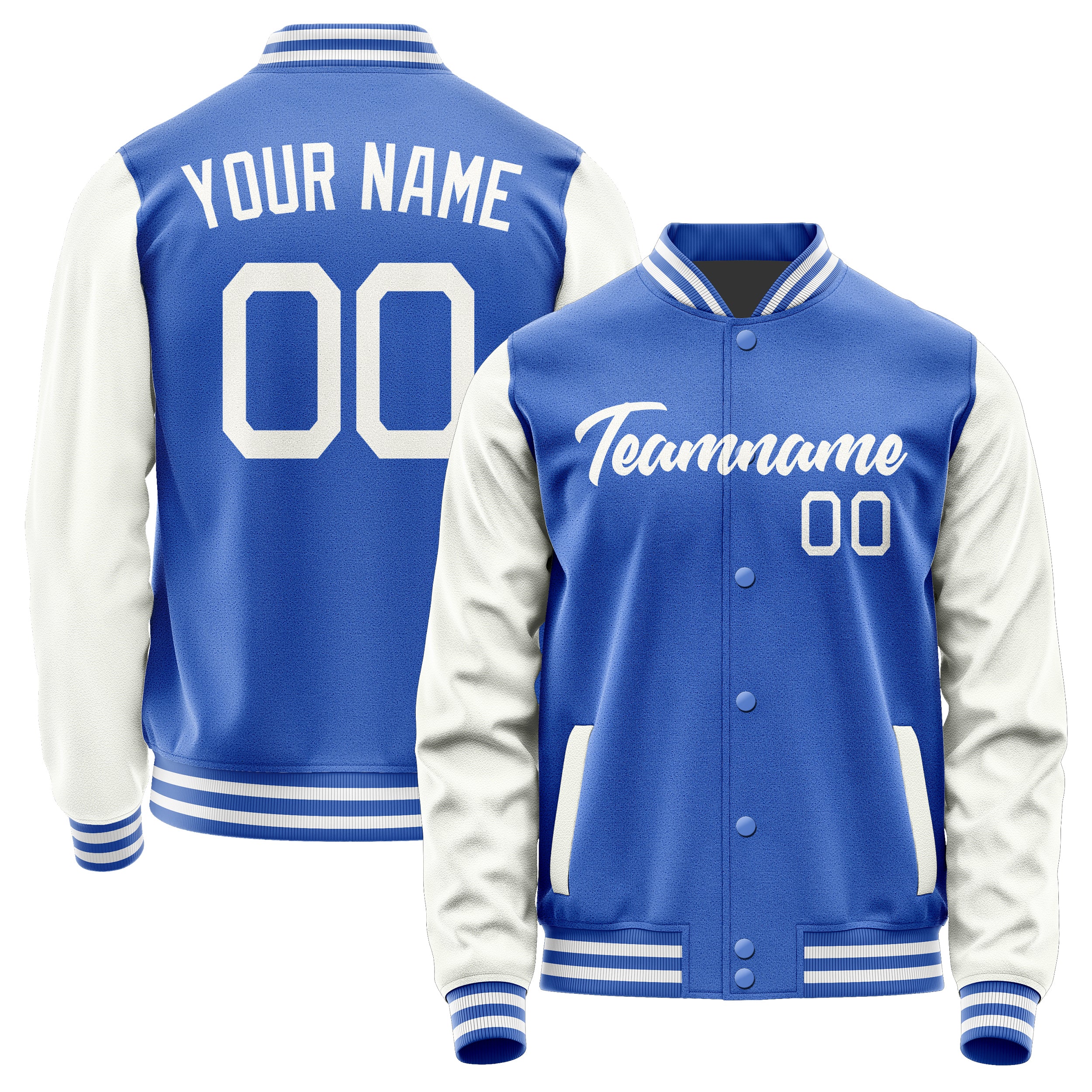 Custom Sky Blue White Jacket JA0909180918B21818