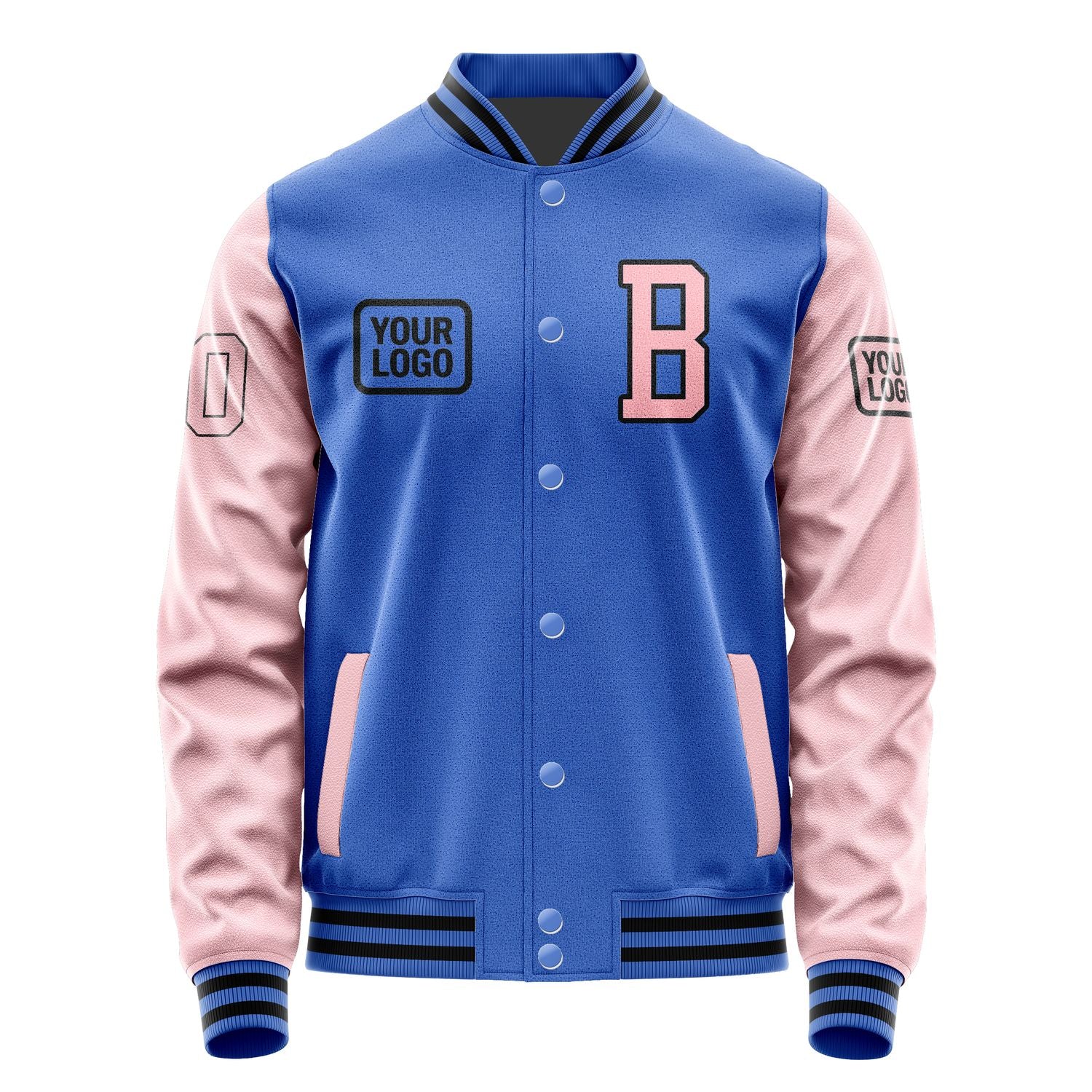 Custom Sky Blue Light Pink Jacket JA090921091717212117