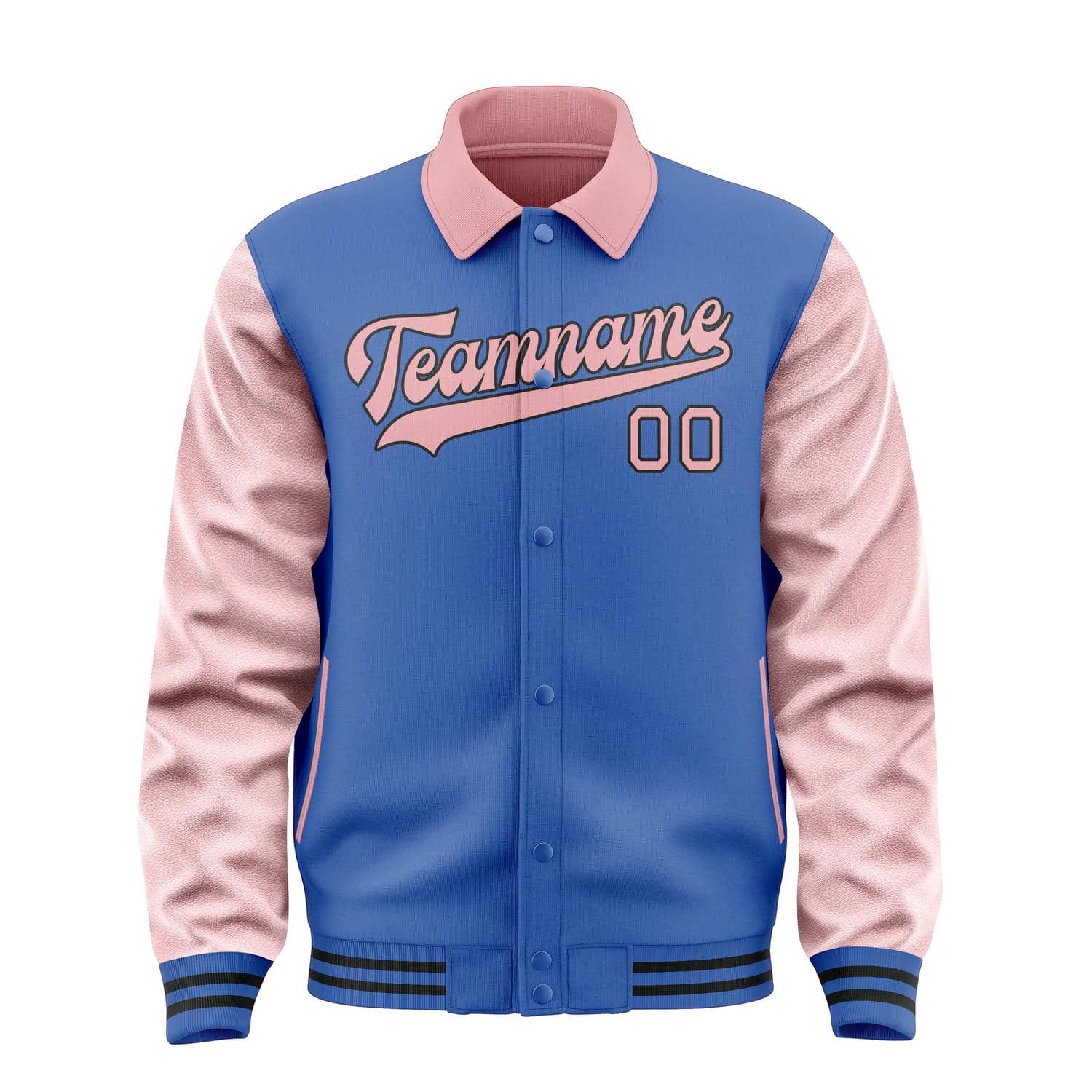 Custom Sky Blue Light Pink Jacket