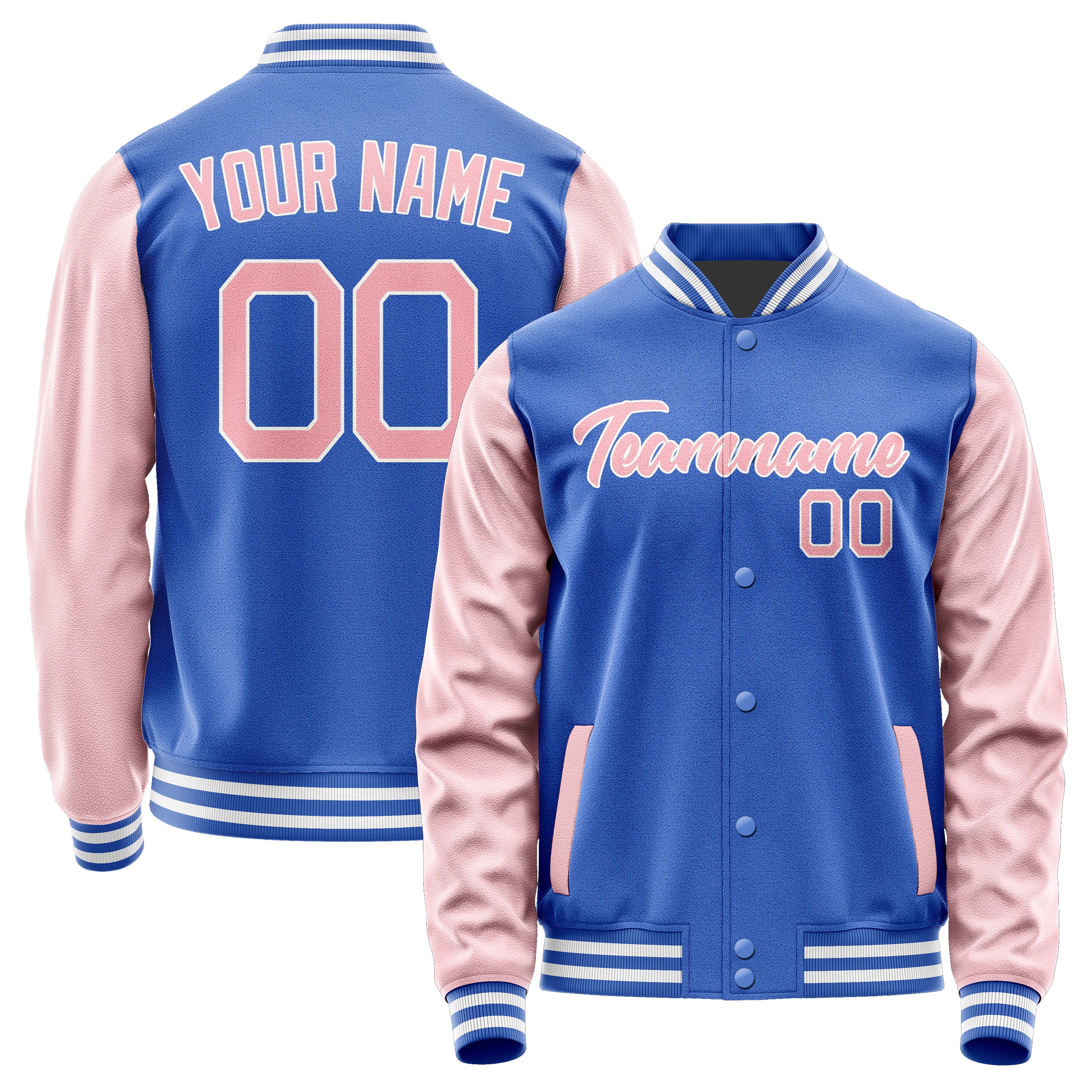 Custom Sky Blue Light Pink Jacket JA0909210918B21821