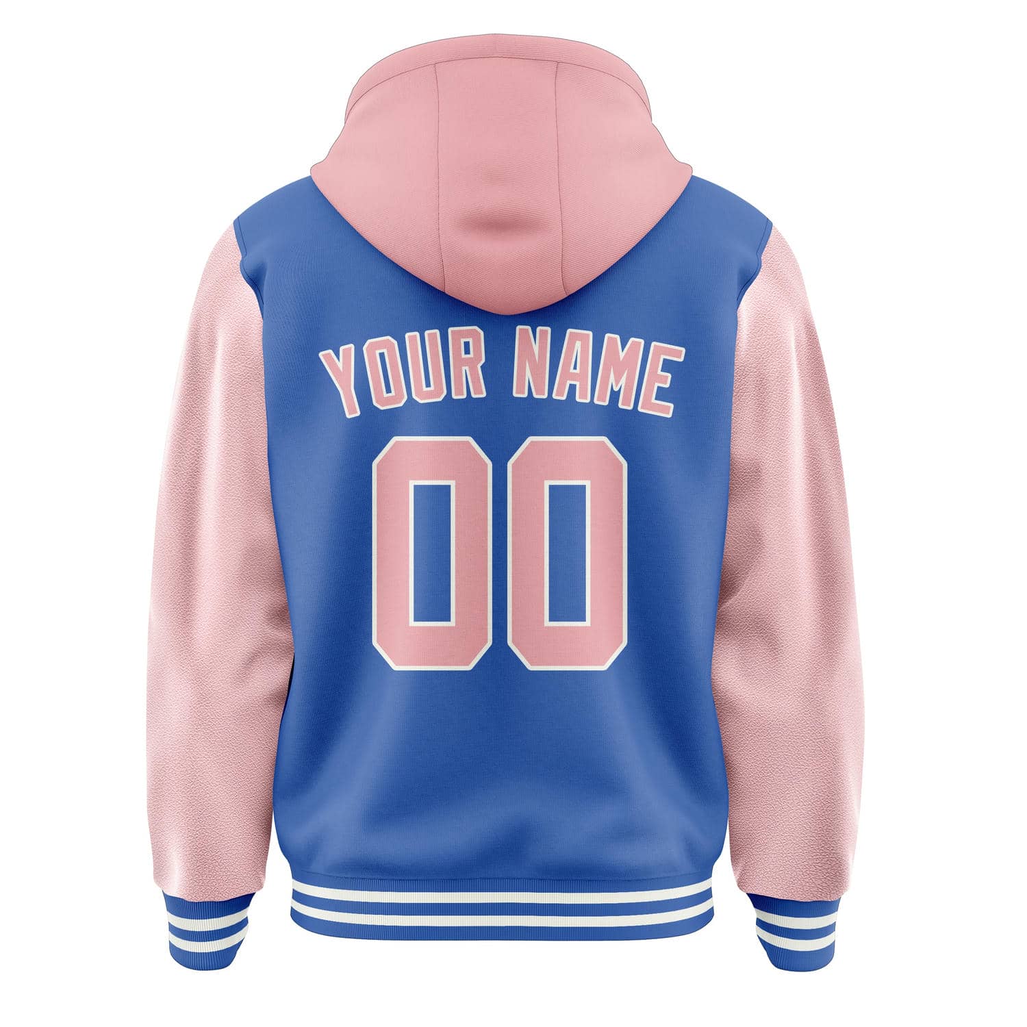 Custom Sky Blue Light Pink Jacket