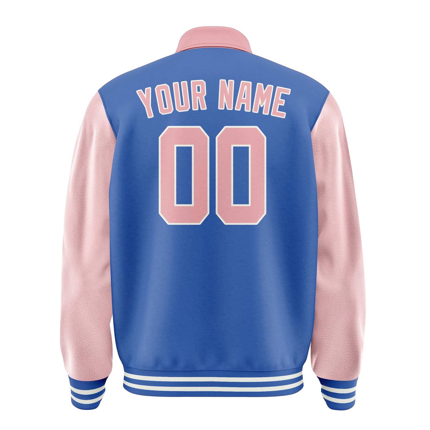 Custom Sky Blue Light Pink Jacket