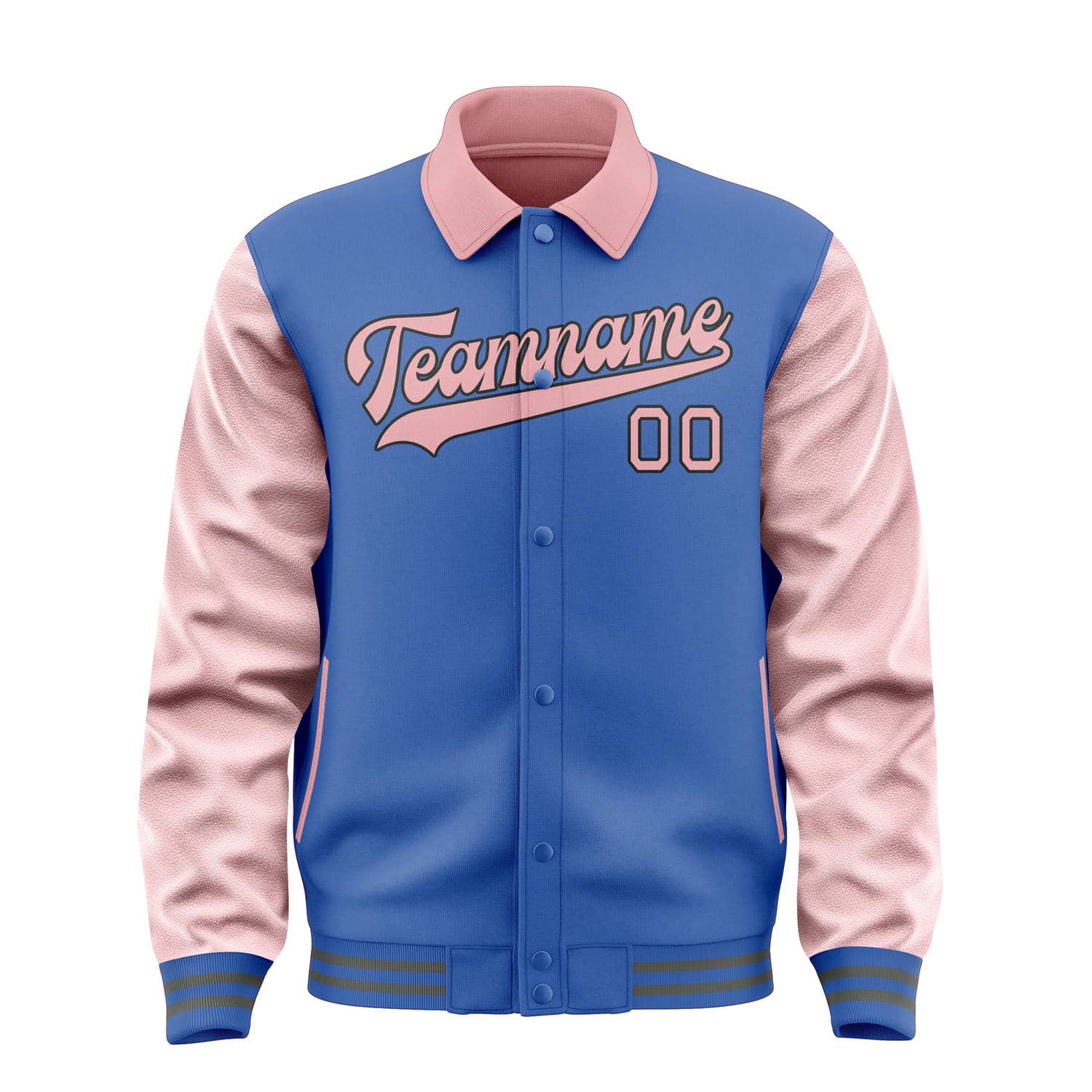 Custom Sky Blue Light Pink Jacket