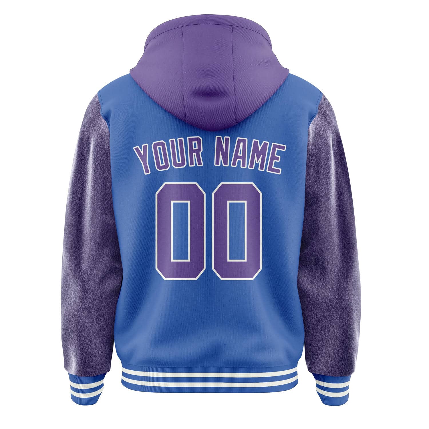 Custom Sky Blue Light Purple Jacket