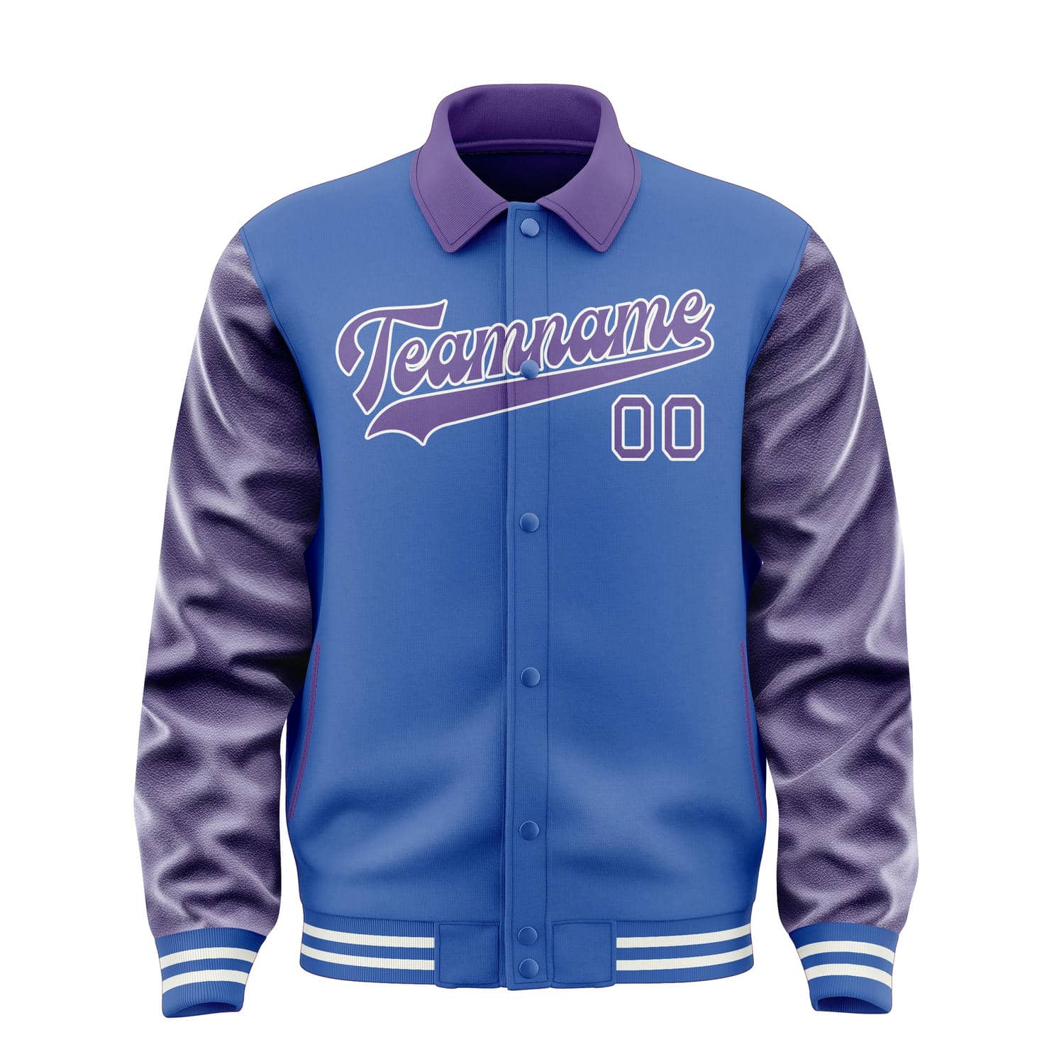 Custom Sky Blue Light Purple Jacket