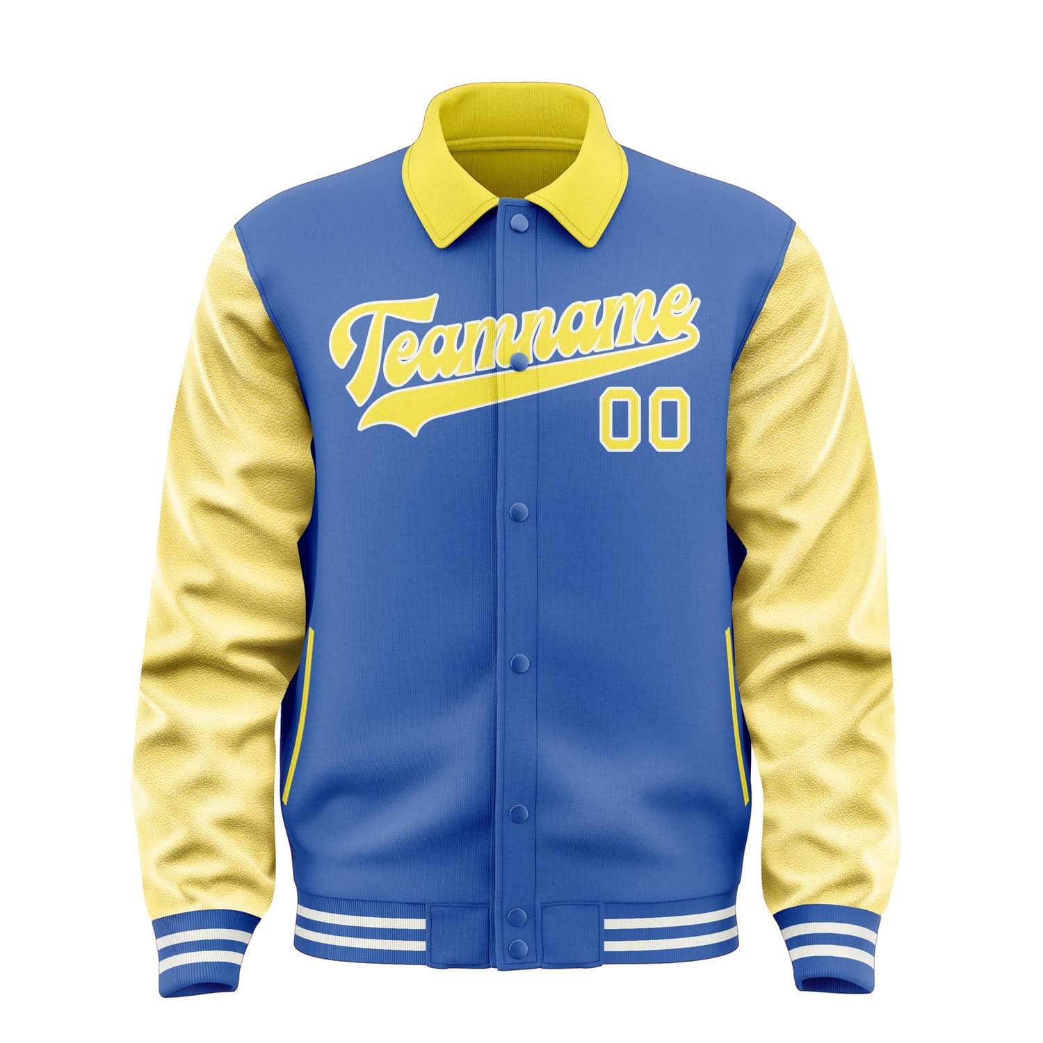 Custom Sky Blue Light Yellow Jacket