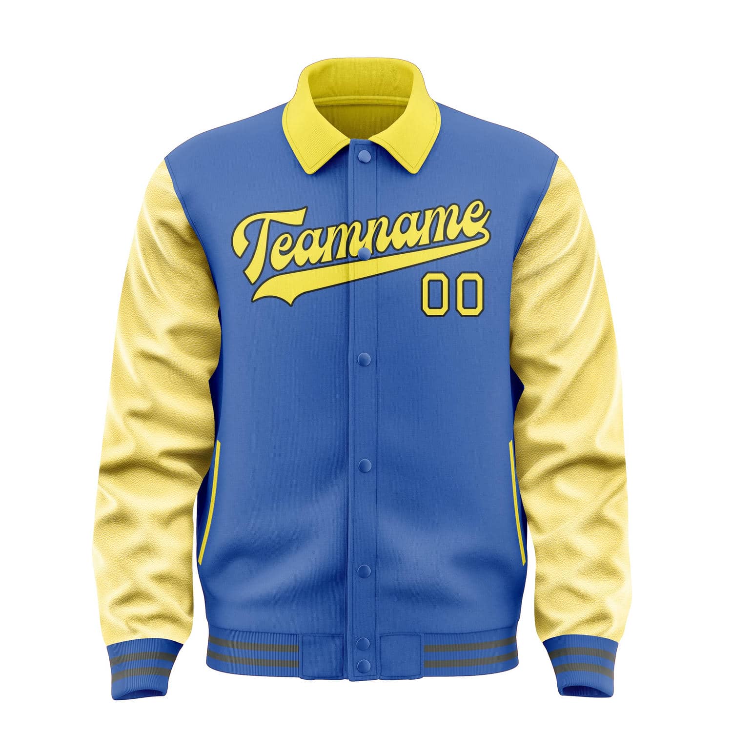 Custom Sky Blue Light Yellow Jacket
