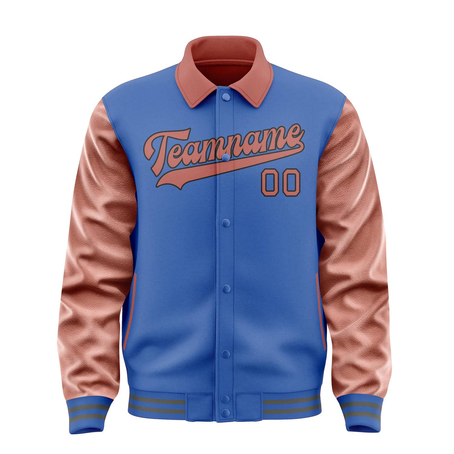 Custom Sky Blue Copper Rose Jacket