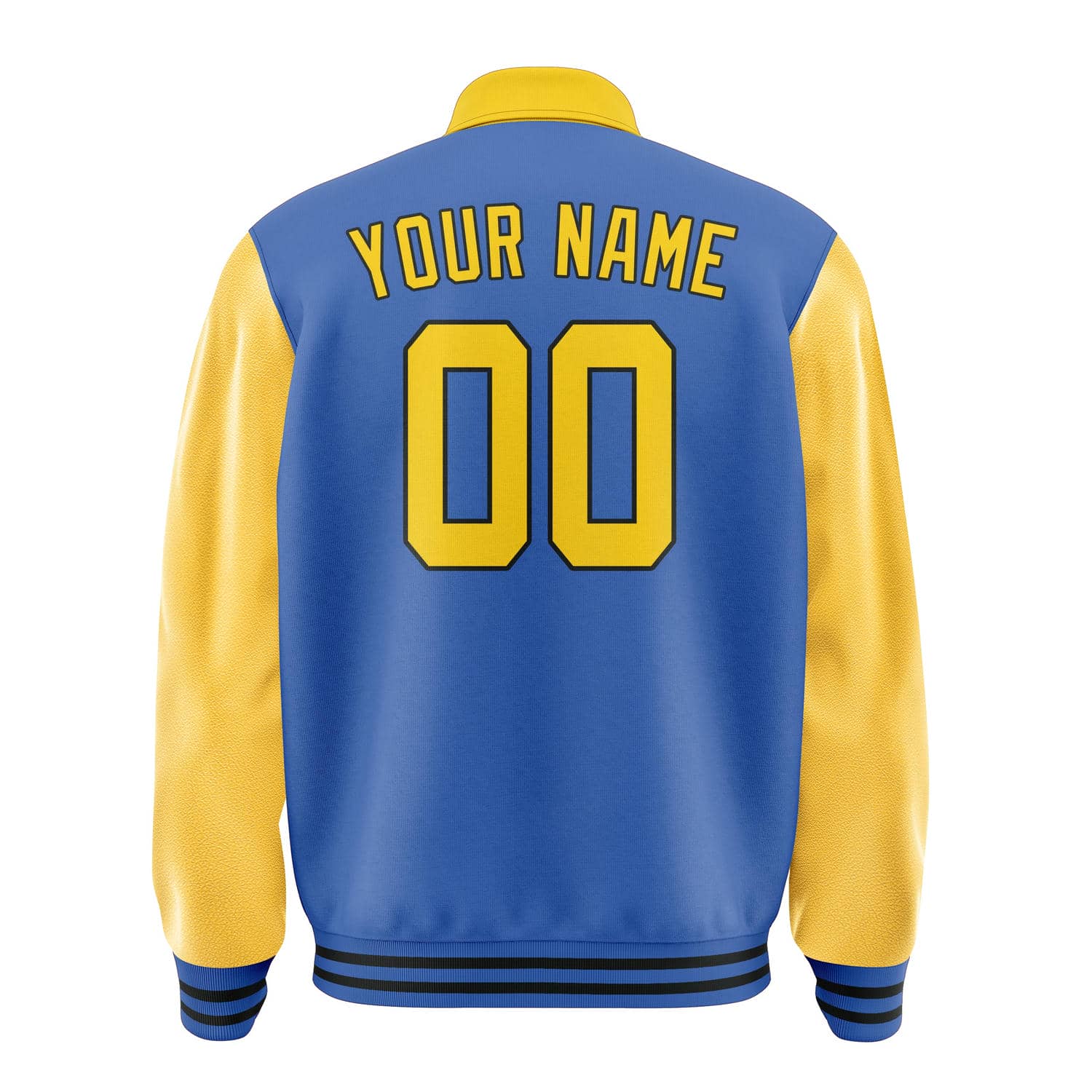 Custom Sky Blue Gold Jacket