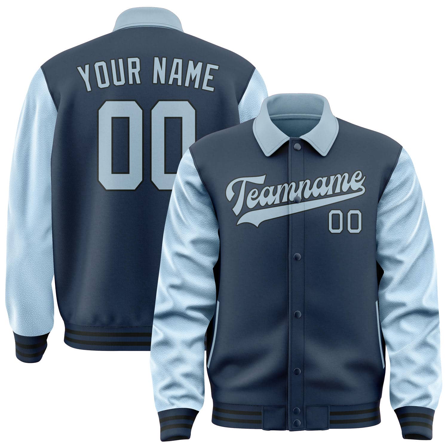 Custom Blue Light Blue Jacket