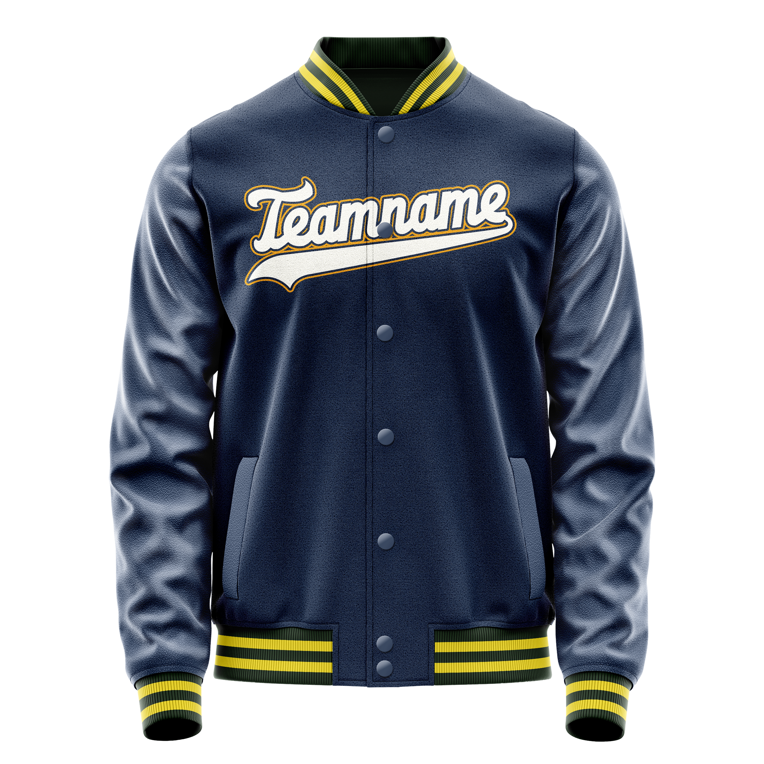 Custom Royal White Solid Color Varsity Letterman Jacket JA02240617XF548
