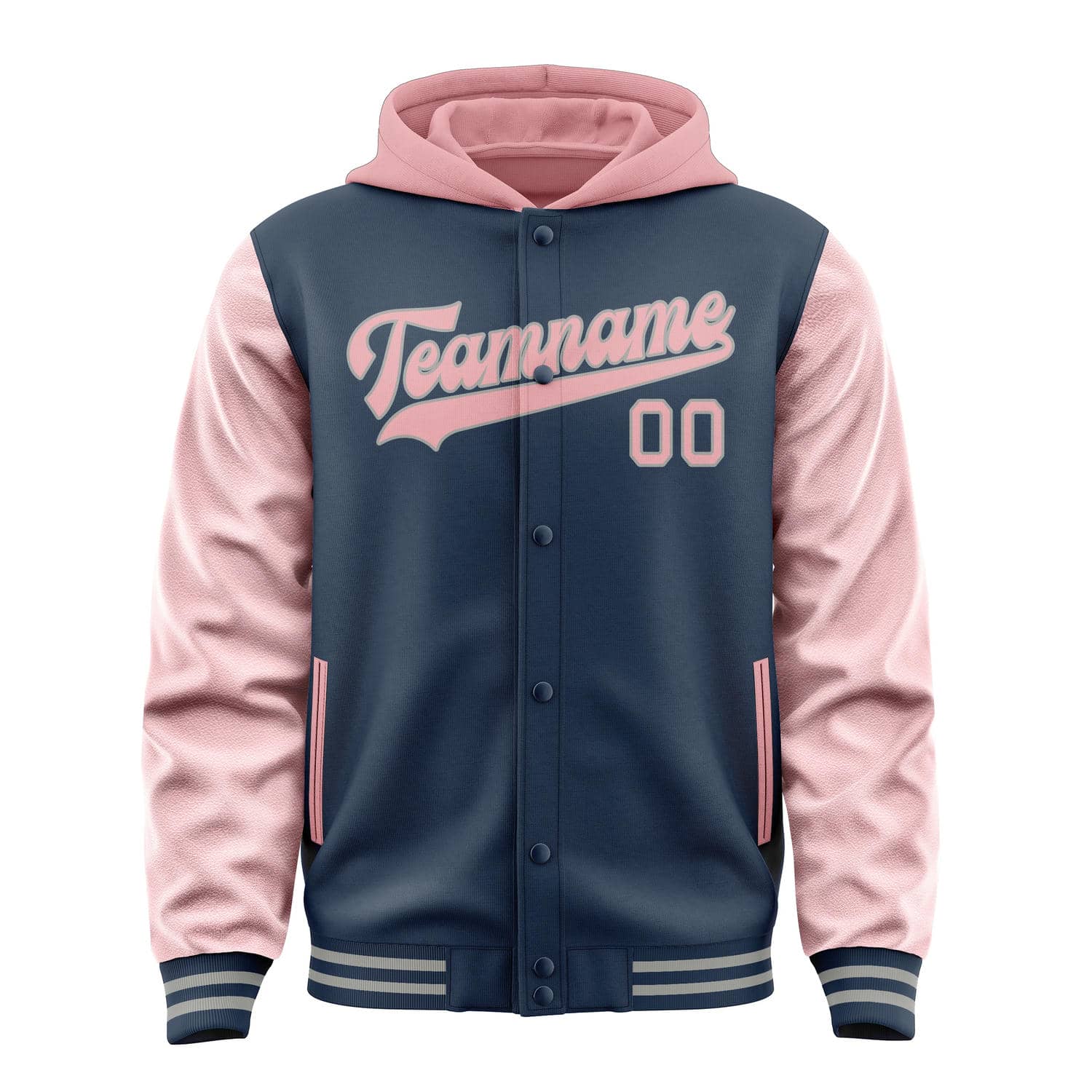 Custom Blue Light Pink Jacket