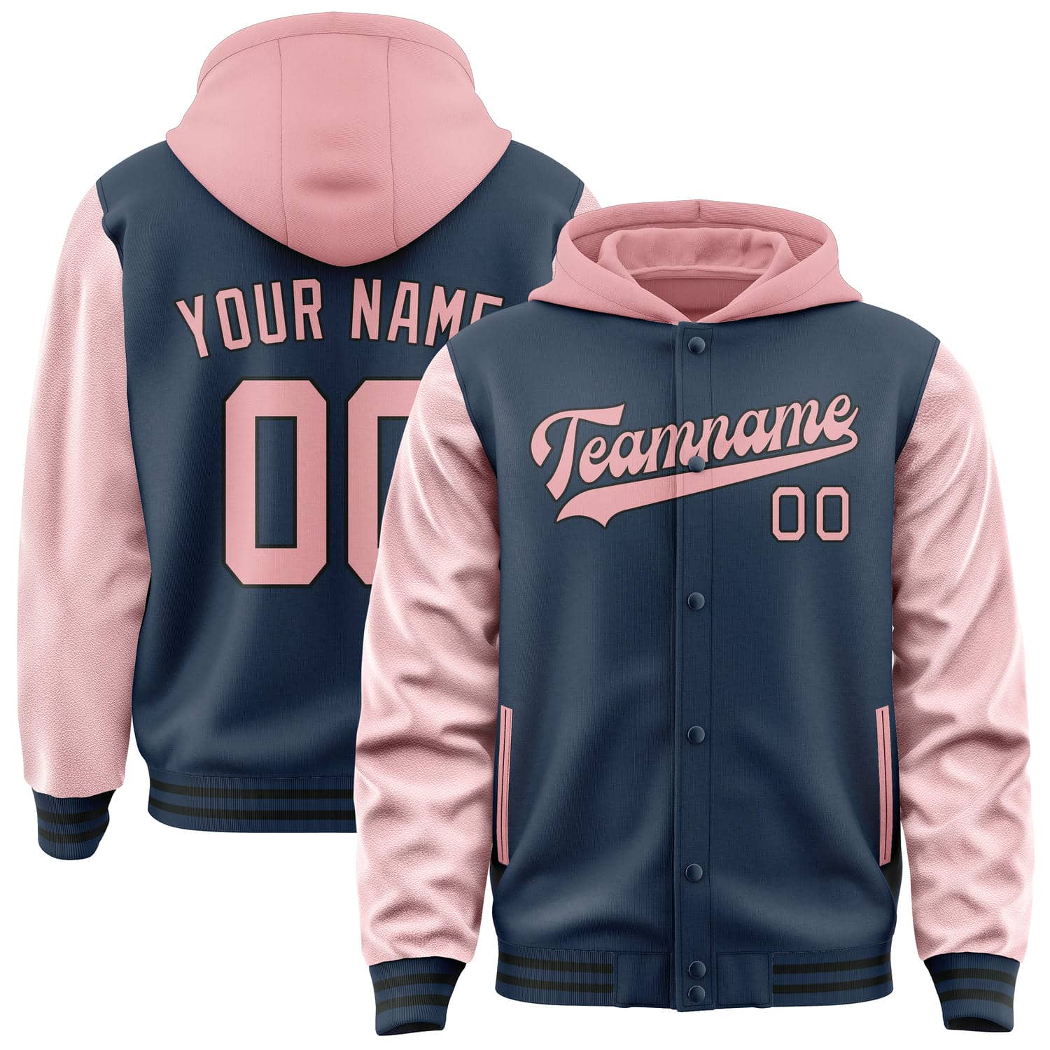 Custom Blue Light Pink Jacket