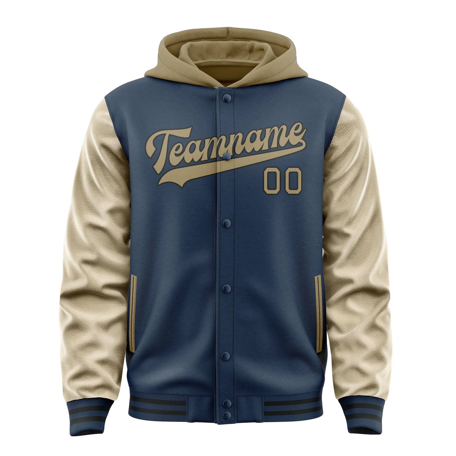 Custom Blue Light Khaki Jacket