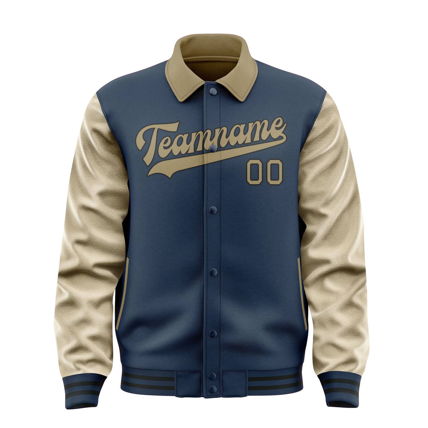 Custom Blue Light Khaki Jacket