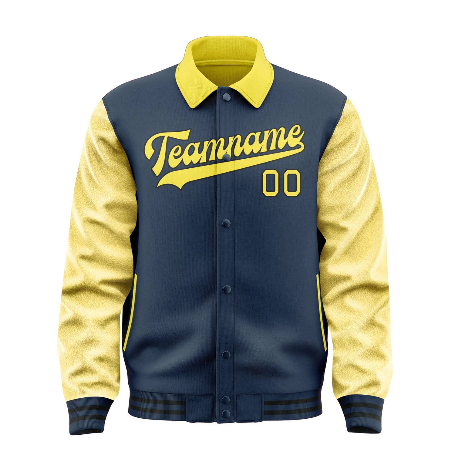 Custom Blue Light Yellow Jacket