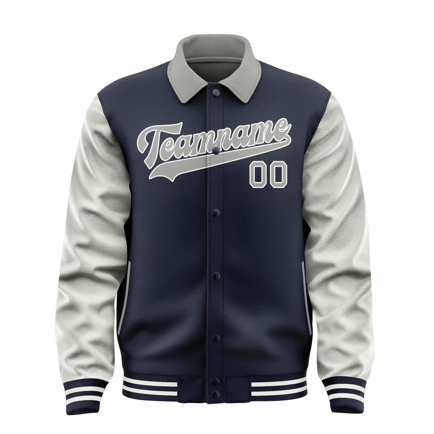 Custom Navy Gray Jacket