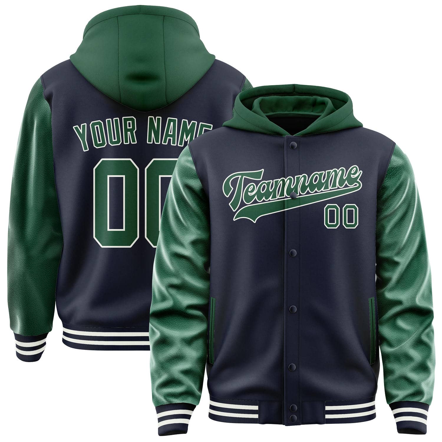 Custom Navy Green Jacket